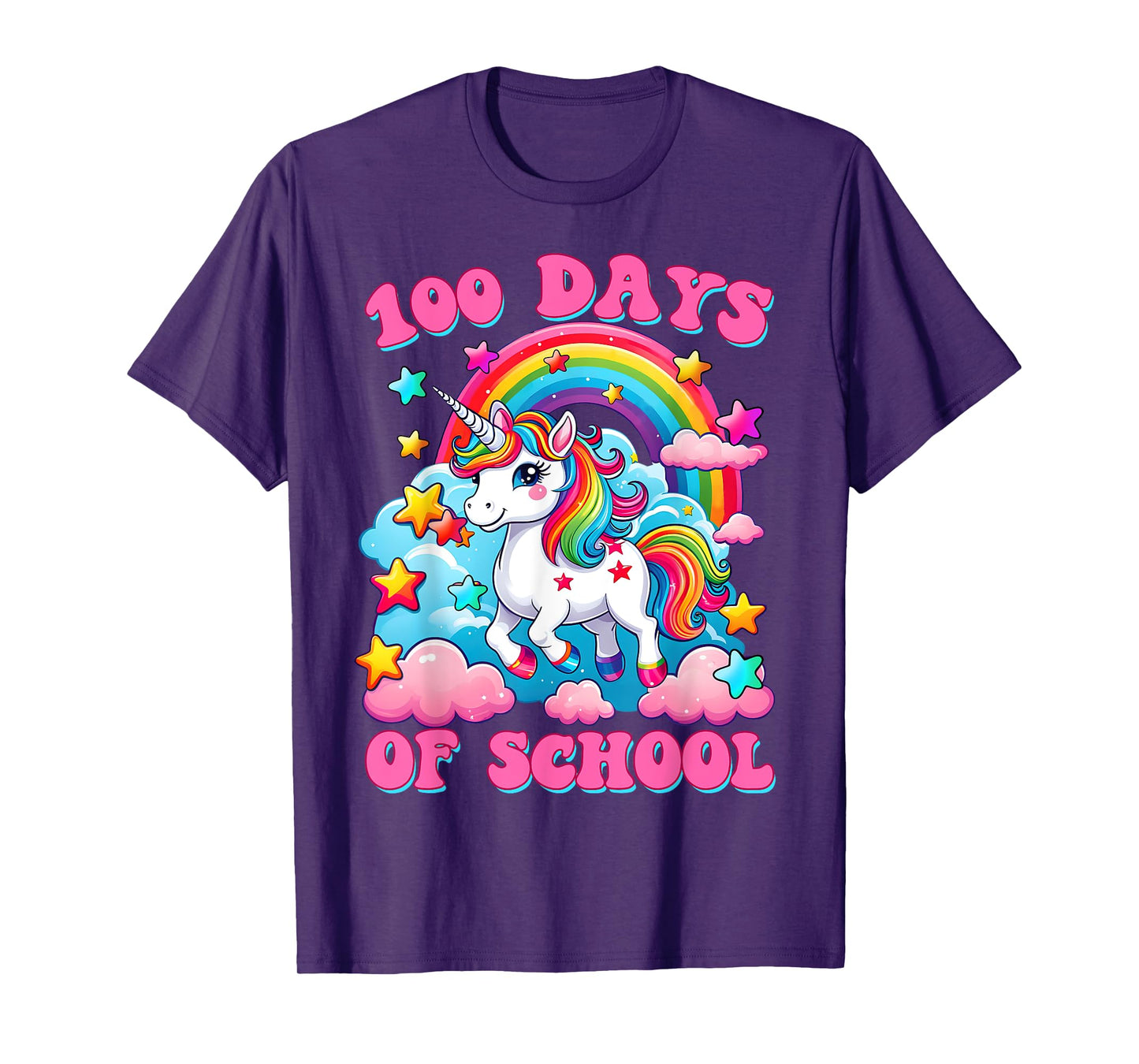 100 Days of School Unicorn Girls Cute 100th Day of School T-Shirt