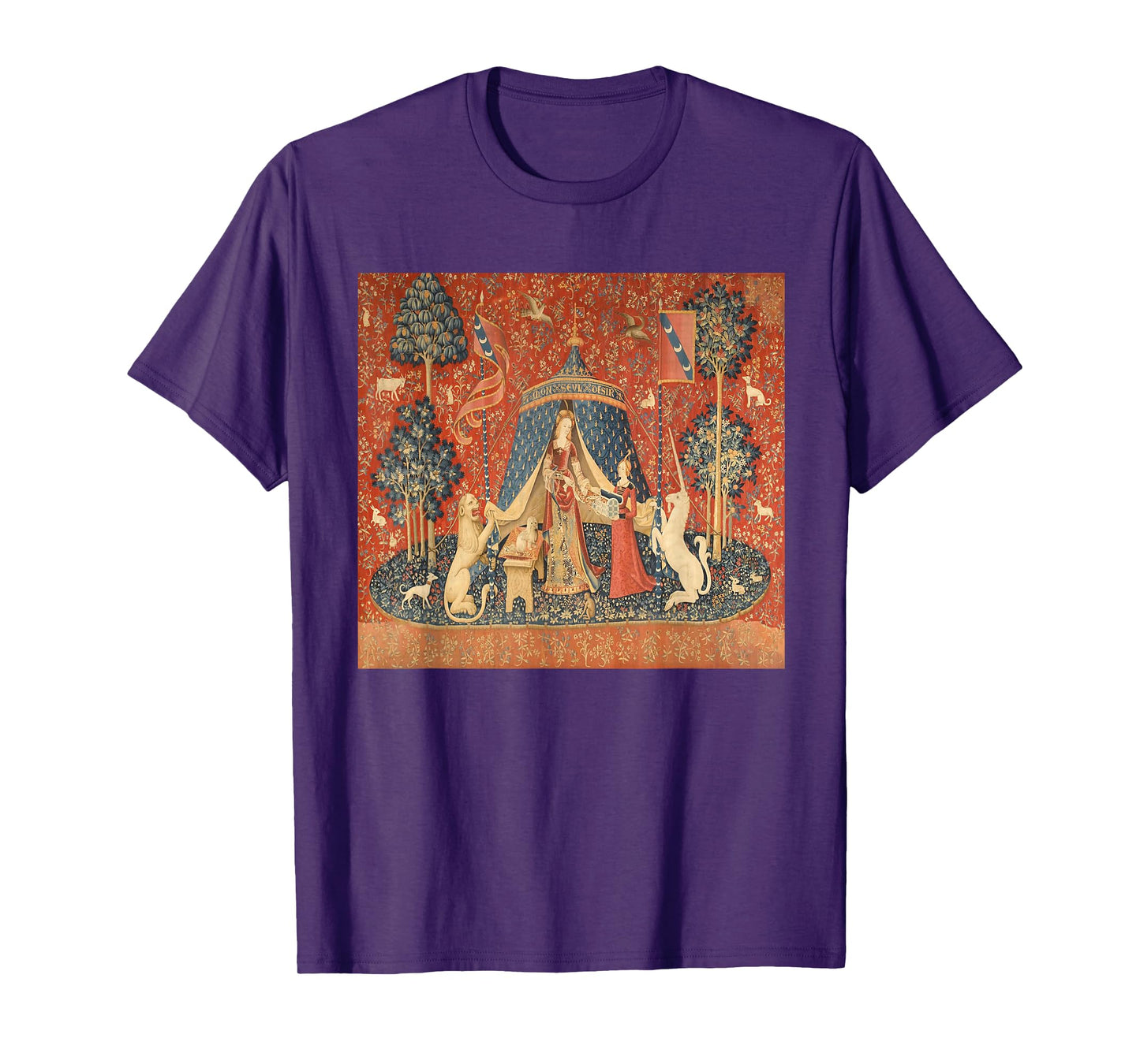 Lady And The Unicorn Tapestry T-Shirt