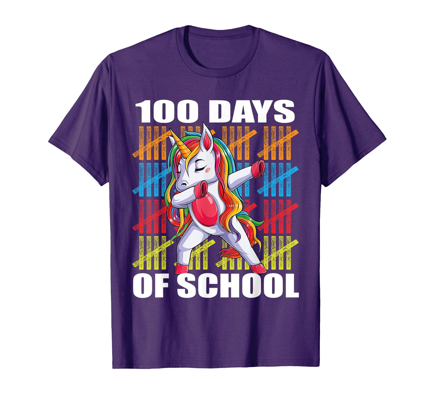 Happy 100th Day of School Unicorn Kids Teachers 100 Days T-Shirt