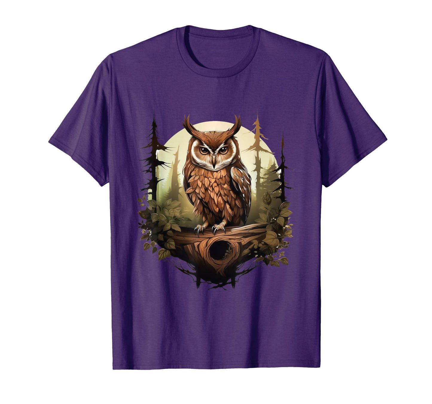 Owl Forest Graphic Women Men Girls Boys T-Shirt
