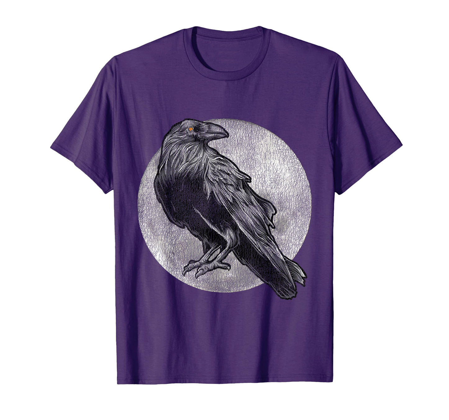 Full Moon Raven Bird Gift Scary Crow T-Shirt