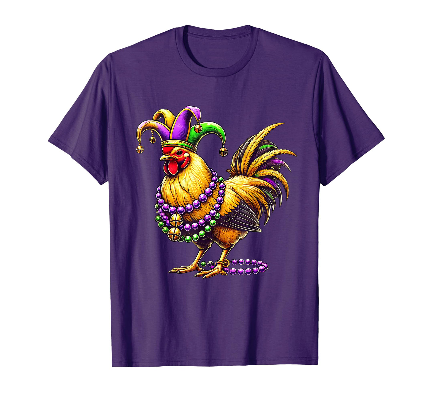 Chicken Beads Mardi Gras Carnival Farming Farmer Animal T-Shirt