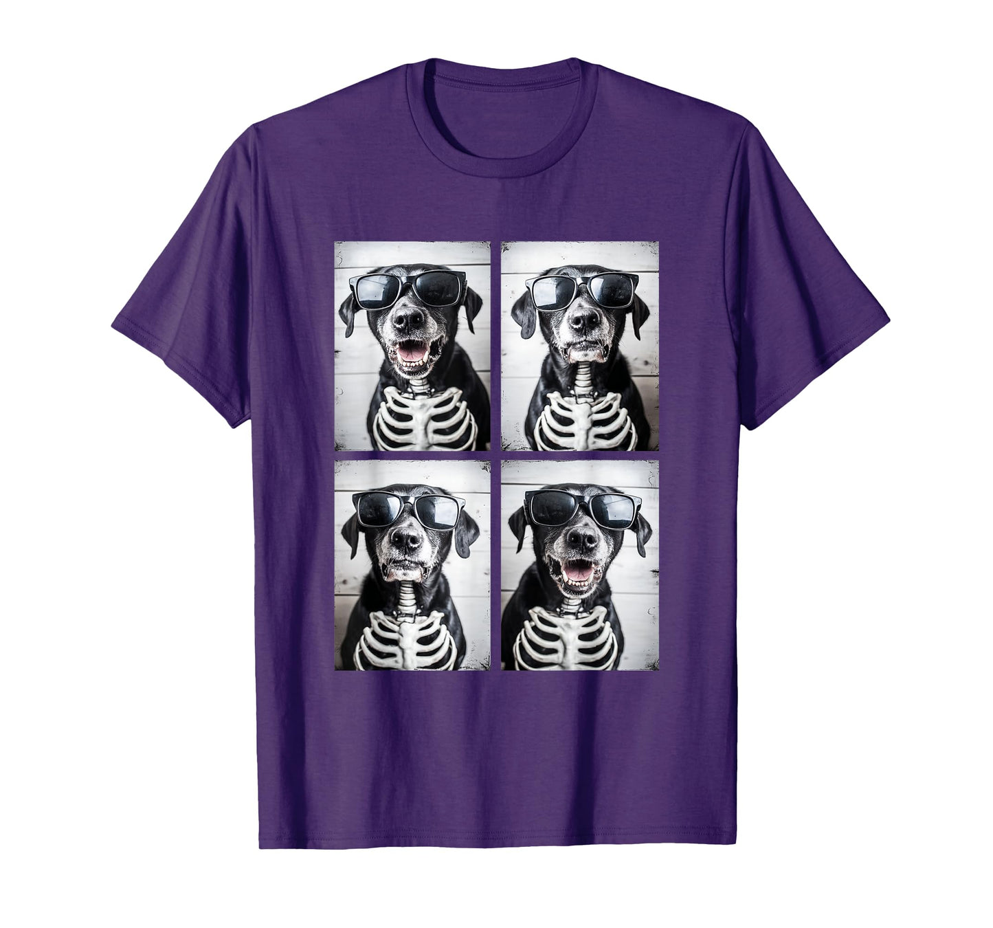 Labradors with Sunglasses Skeleton Costume Halloween Dogs T-Shirt