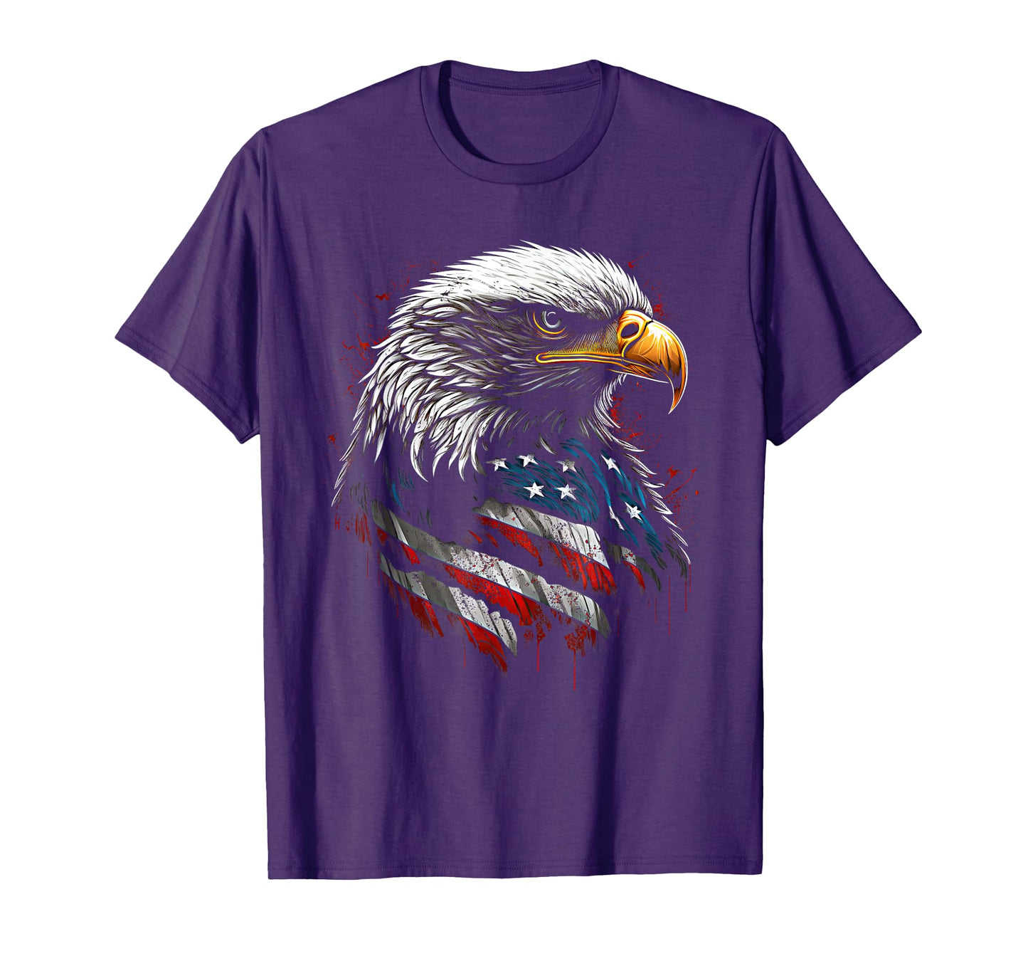 Patriotic Eagle USA American Flag 4th of July Men Women Boys T-Shirt