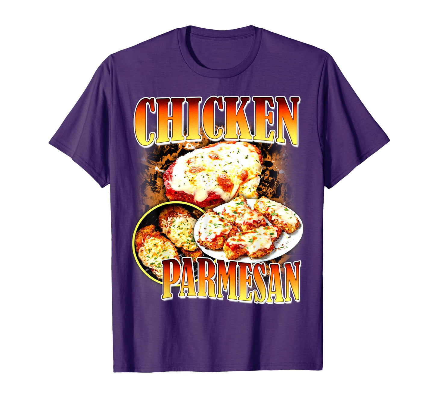 Chicken Parmesan Bootleg Rap Style Vintage 90s Italian Food T-Shirt