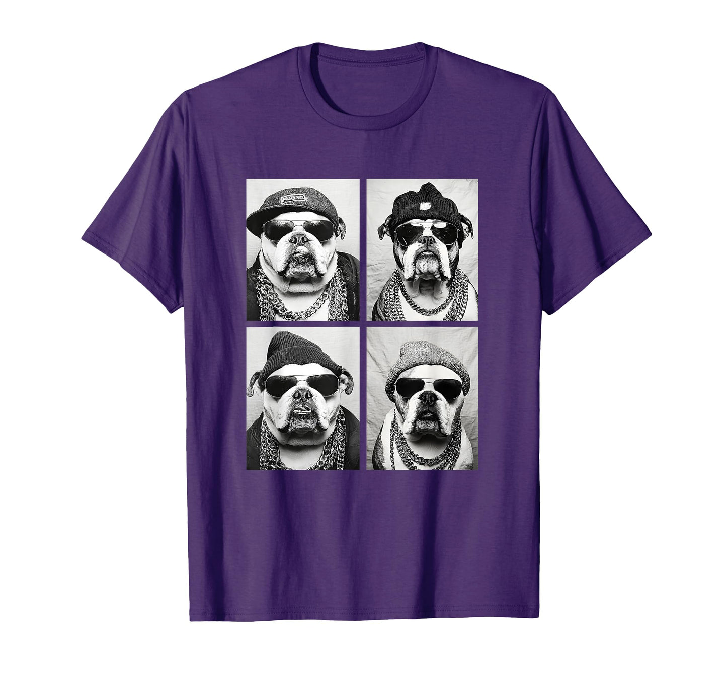 Funny Gangster Bulldogs Hip Hop Rap Street Urban Animal Meme T-Shirt