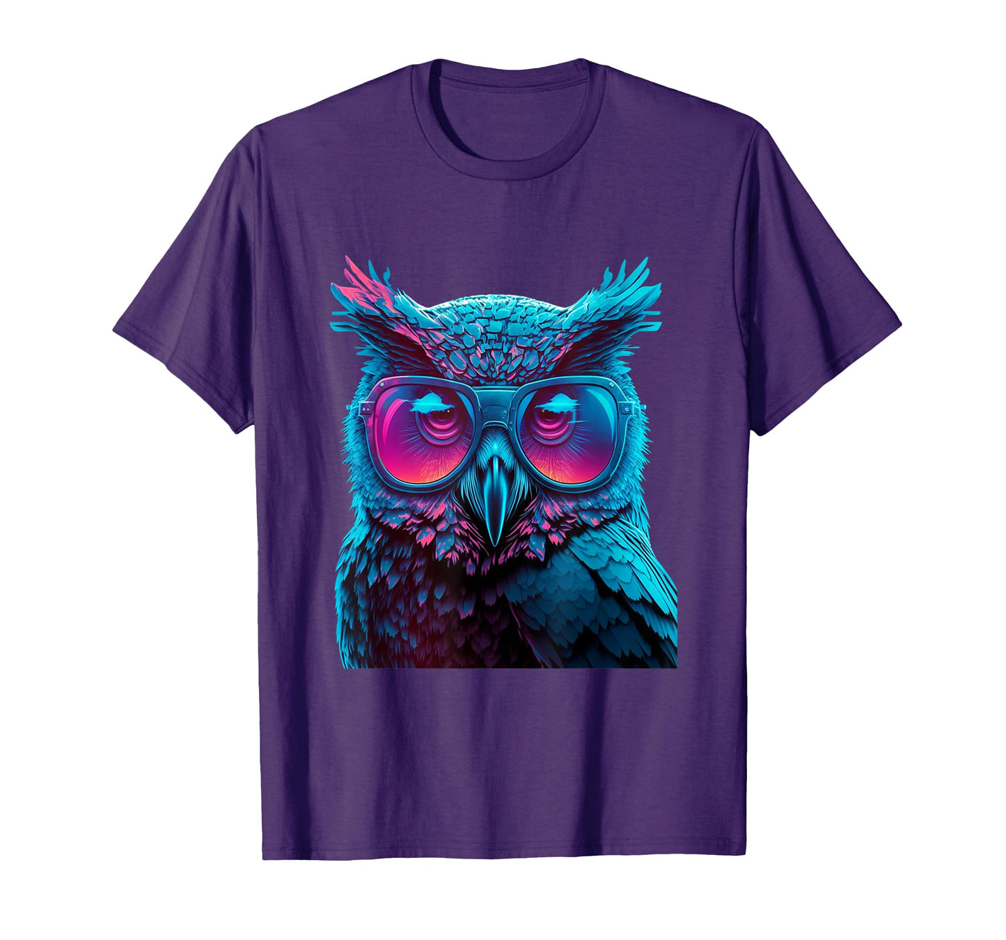 Colorful Owl wearing glasses graphic T-Shirt
