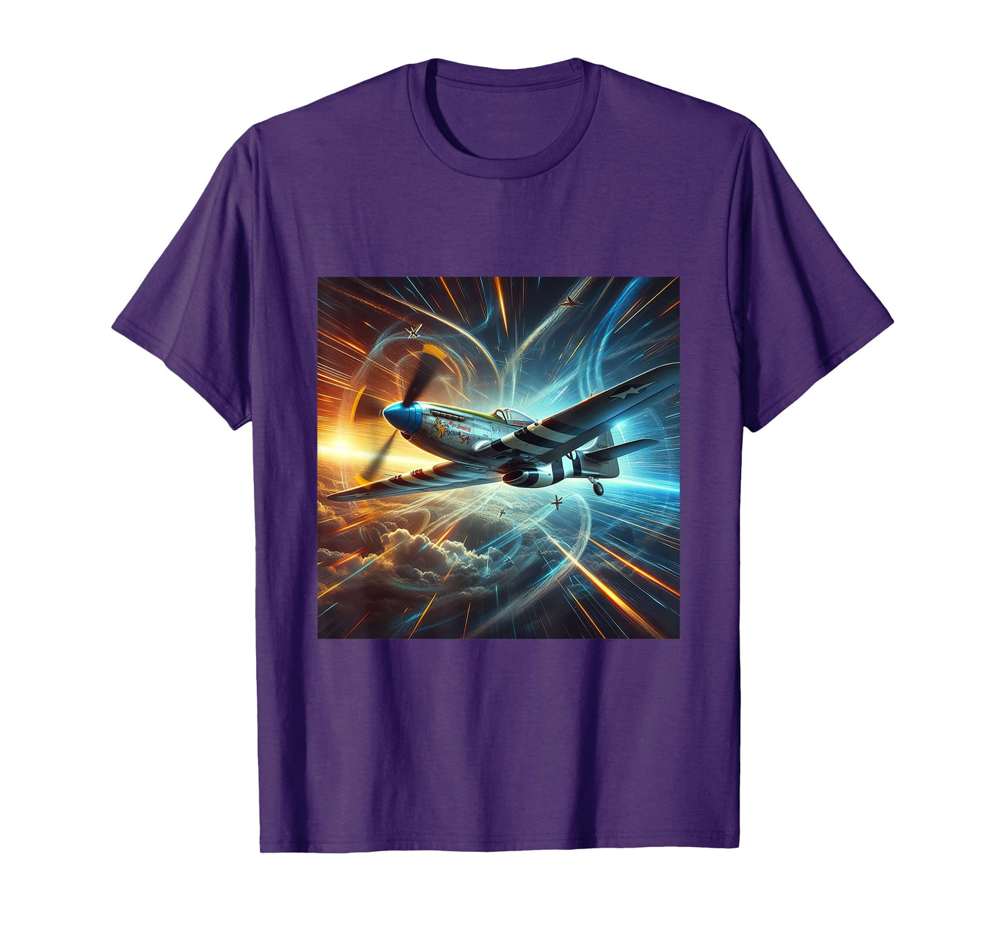 WWII Warbirds | P-51 Mustang in Dynamic Flight in the Sky T-Shirt