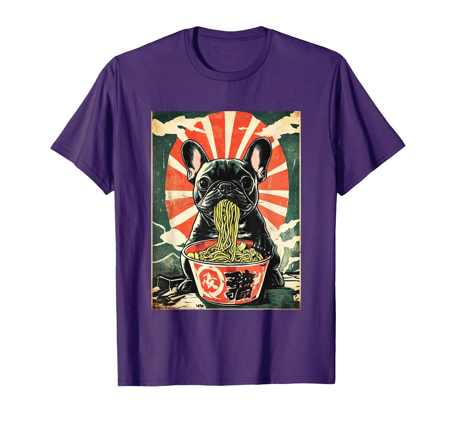 French Bulldog Ramen Delight Japanese Graphic T-Shirt