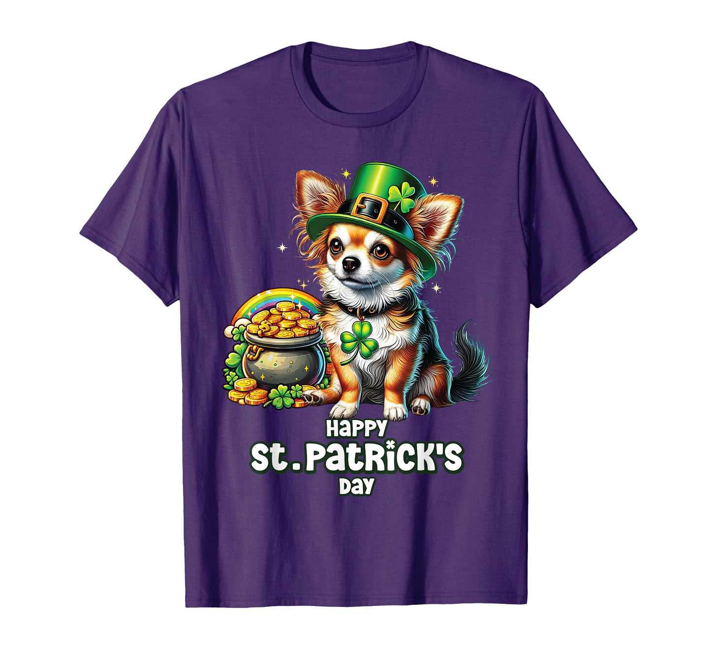 Irish Chihuahua dog Leprechaun Shamrock St. Patrick's Day T-Shirt