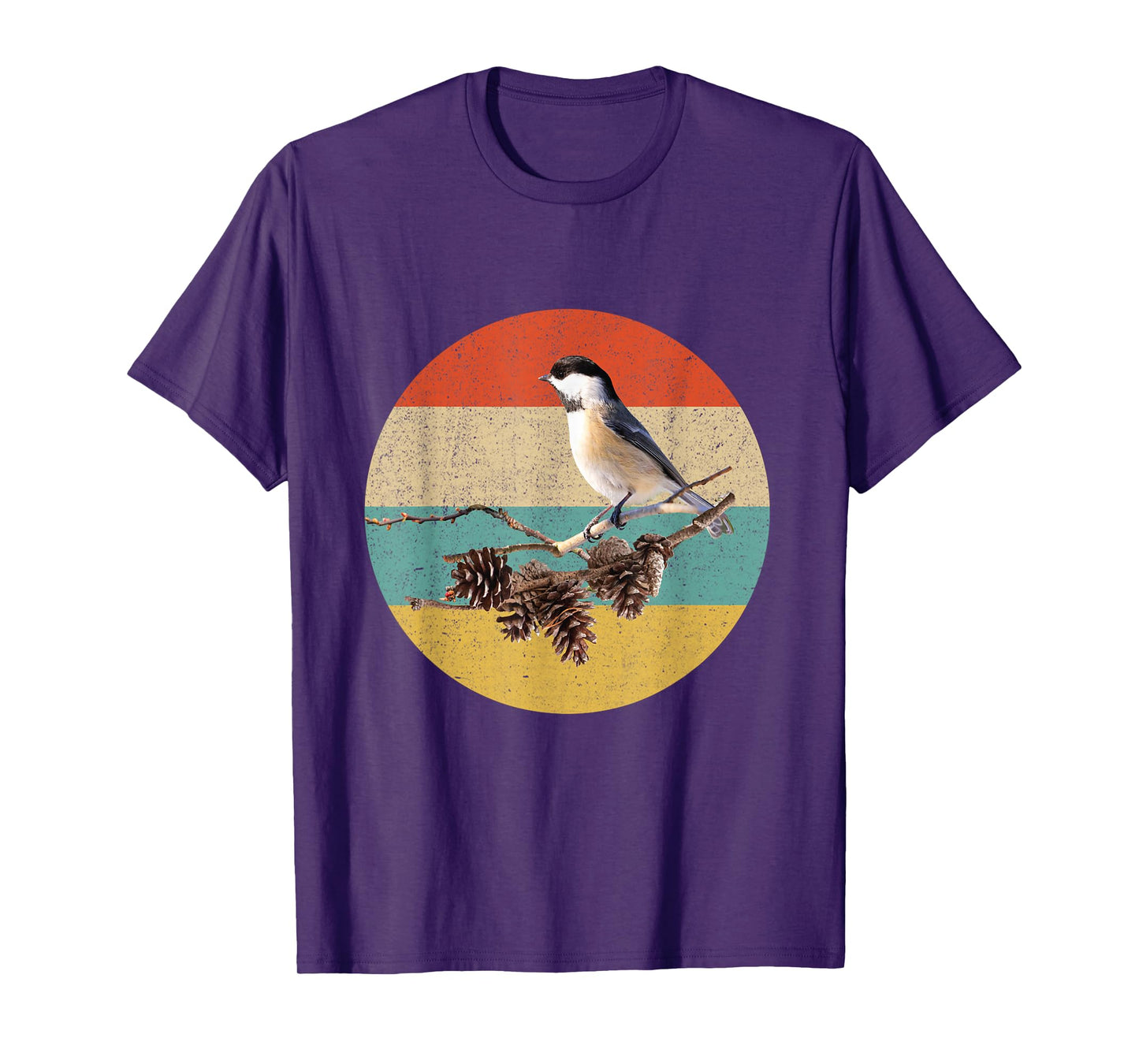Ornithology Chickadee Bird Lover Retro Chickadee Bird T-Shirt