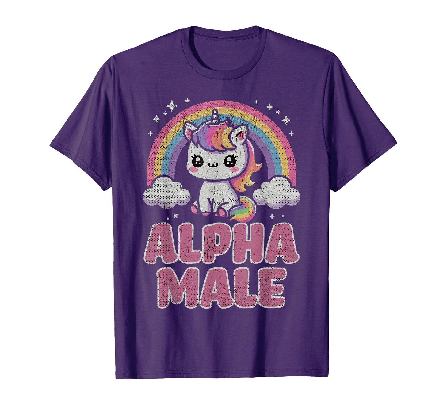 Ironic Cute Alpha Male Unicorn Funny Sarcastic Humor Men T-Shirt