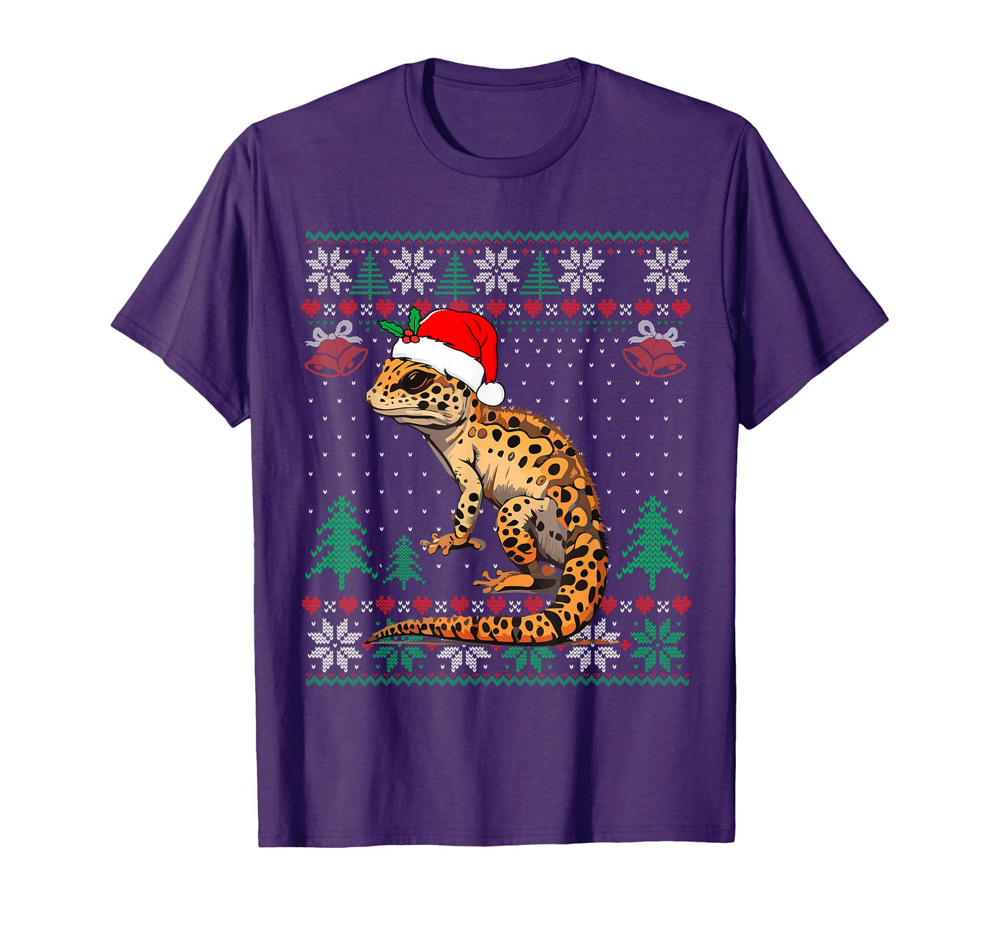 Ugly Christmas Pajama Sweater Leopard Gecko Animals Lover T-Shirt