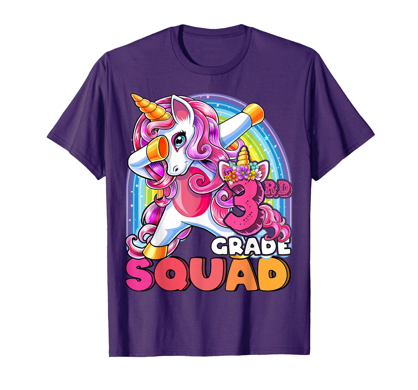3rd Grade Squad Dabbing Unicorn Back to School Girls Gift T-Shirt
