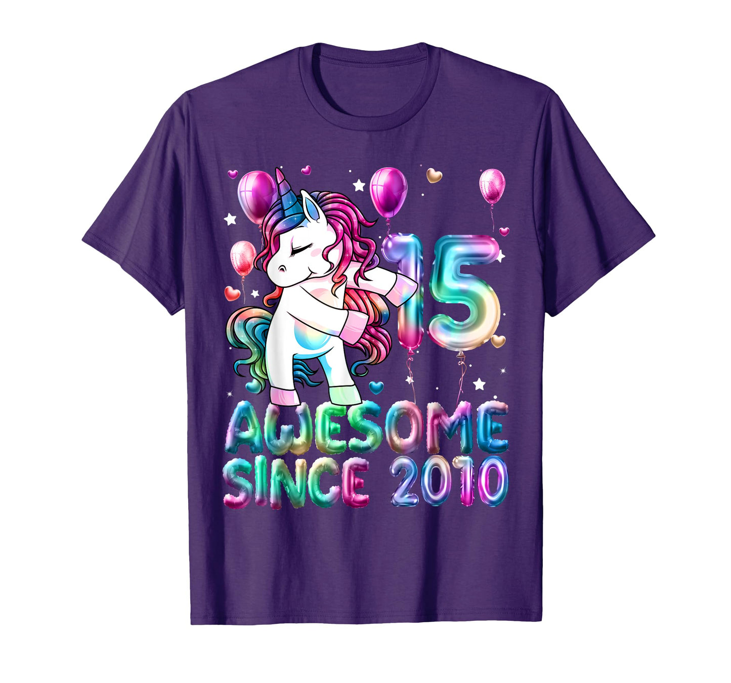 Flossing Unicorn 15 Year Old 15th Birthday Girl Unicorn T-Shirt