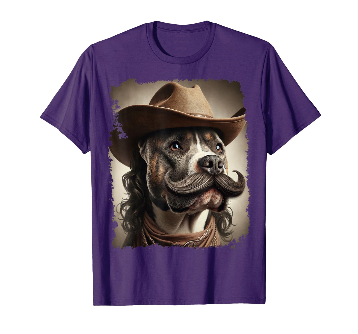 Cowboy Pitbull Funny Dog Meme T-Shirt