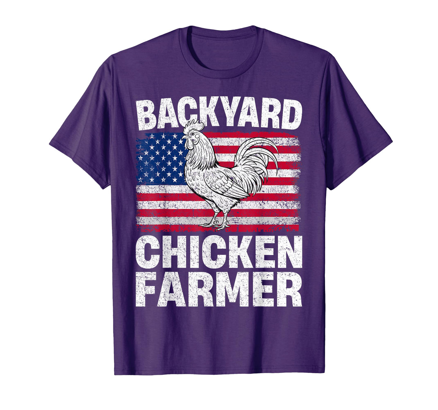 Backyard Chicken Farmer USA Flag Patriotic 4th of July T-Shirt