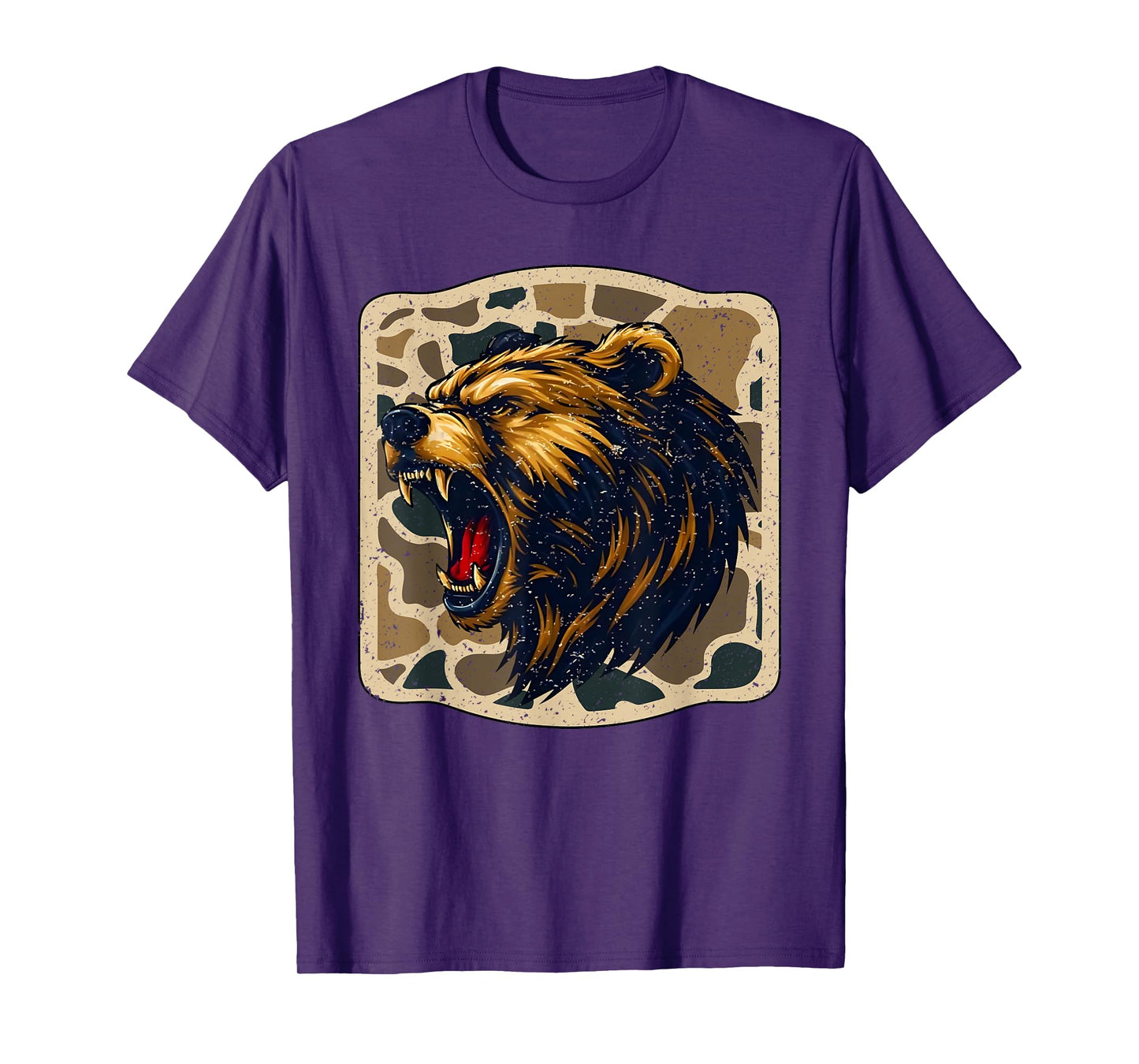 Bears Camo Football Game Day School Mascot Team Spirit T-Shirt