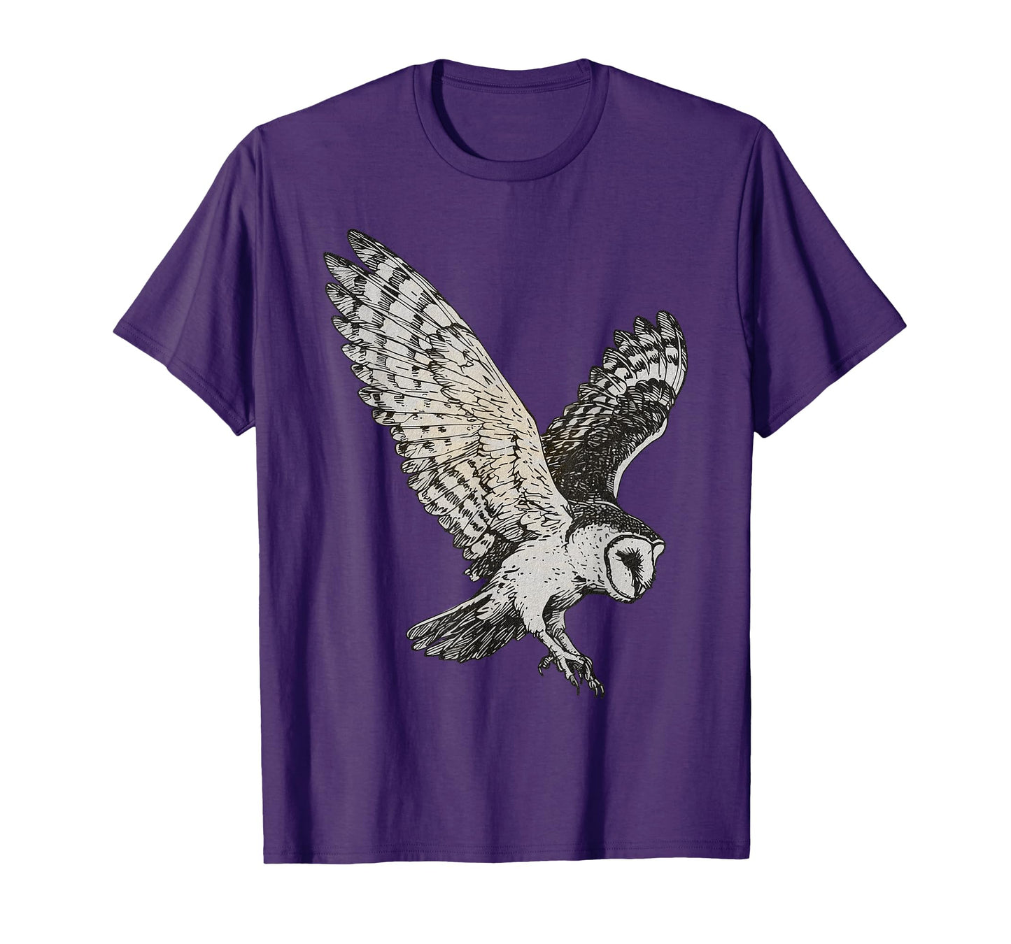 Vintage Aesthetic Nocturnal Birds Of Prey Night Flying Owl T-Shirt