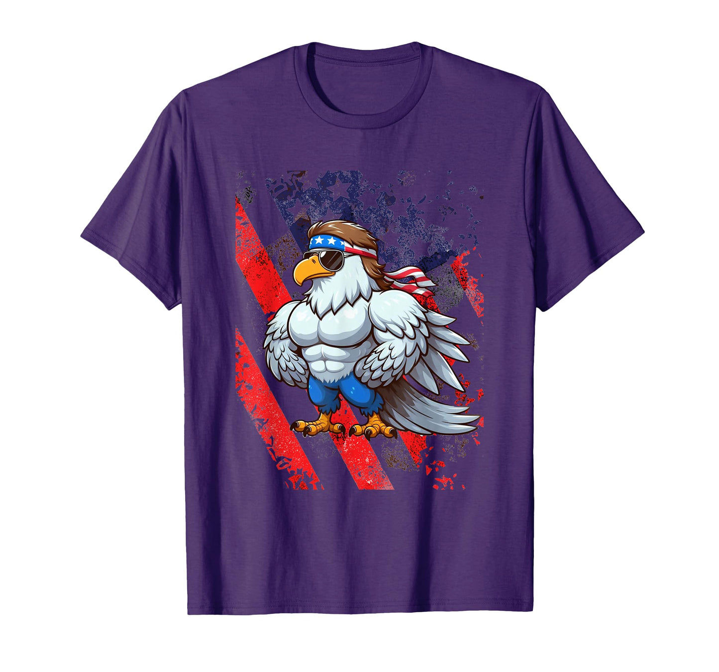 Funny American Mullet Eagle America 4th Of July Merica T-Shirt
