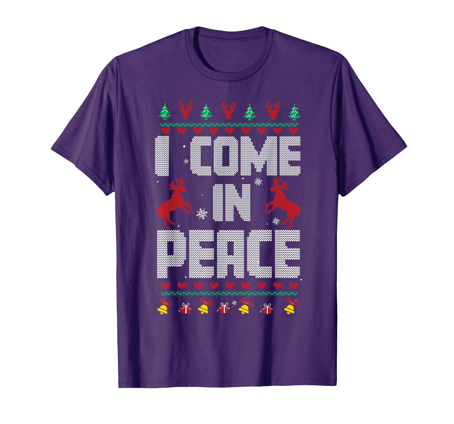I Come In Peace - I'm Peace Xmas Matching Couples Christmas T-Shirt
