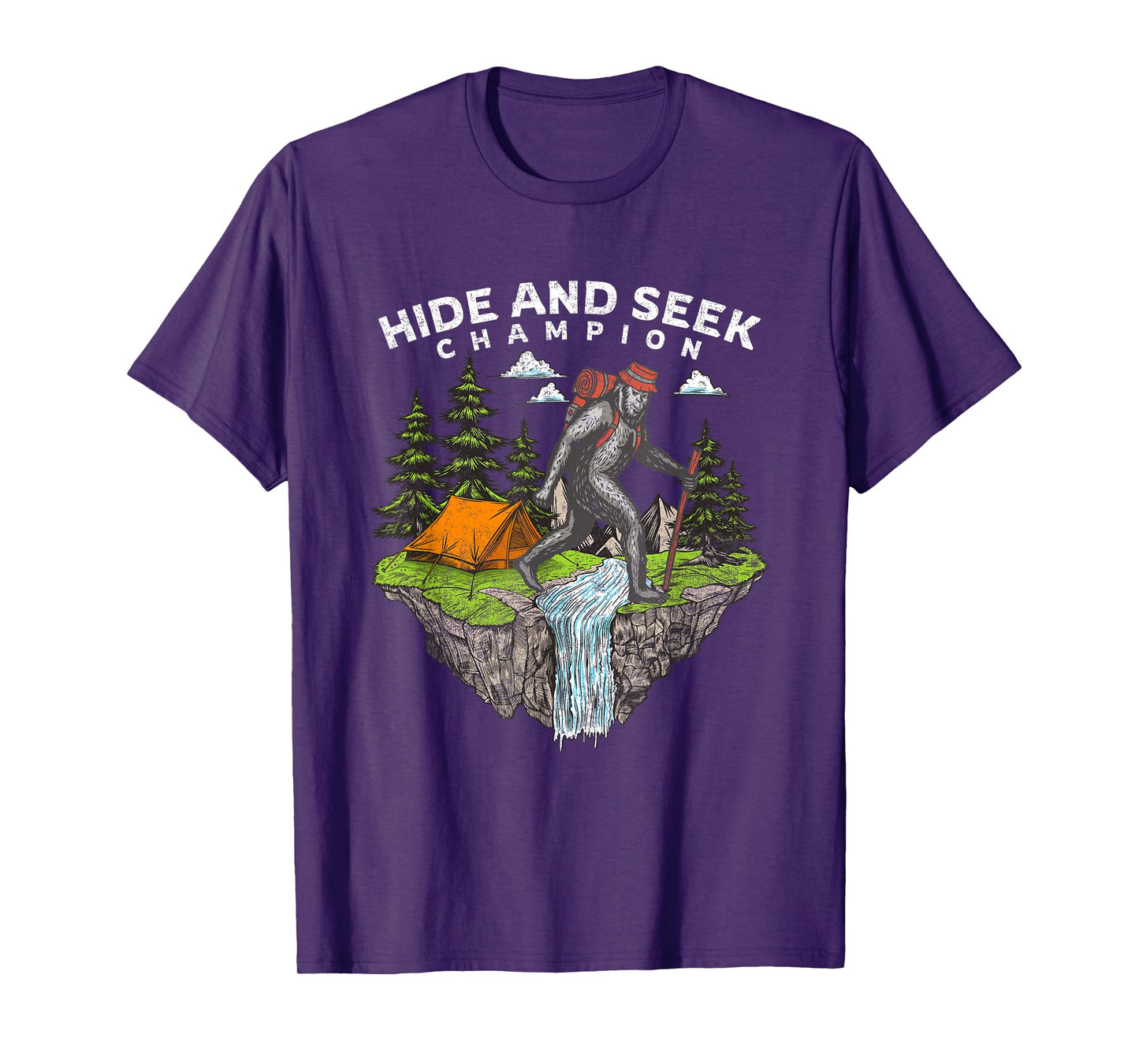 Funny Bigfoot Hide and Seek Champion T-Shirt