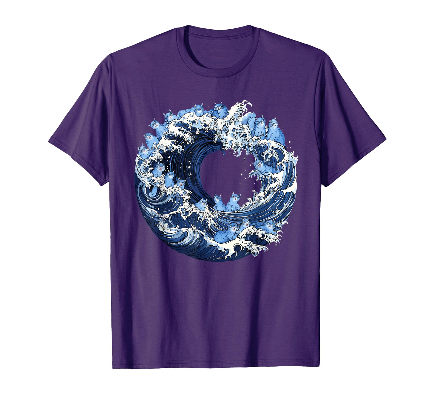 Cute Wave of Blue Cats for Kamala T-Shirt