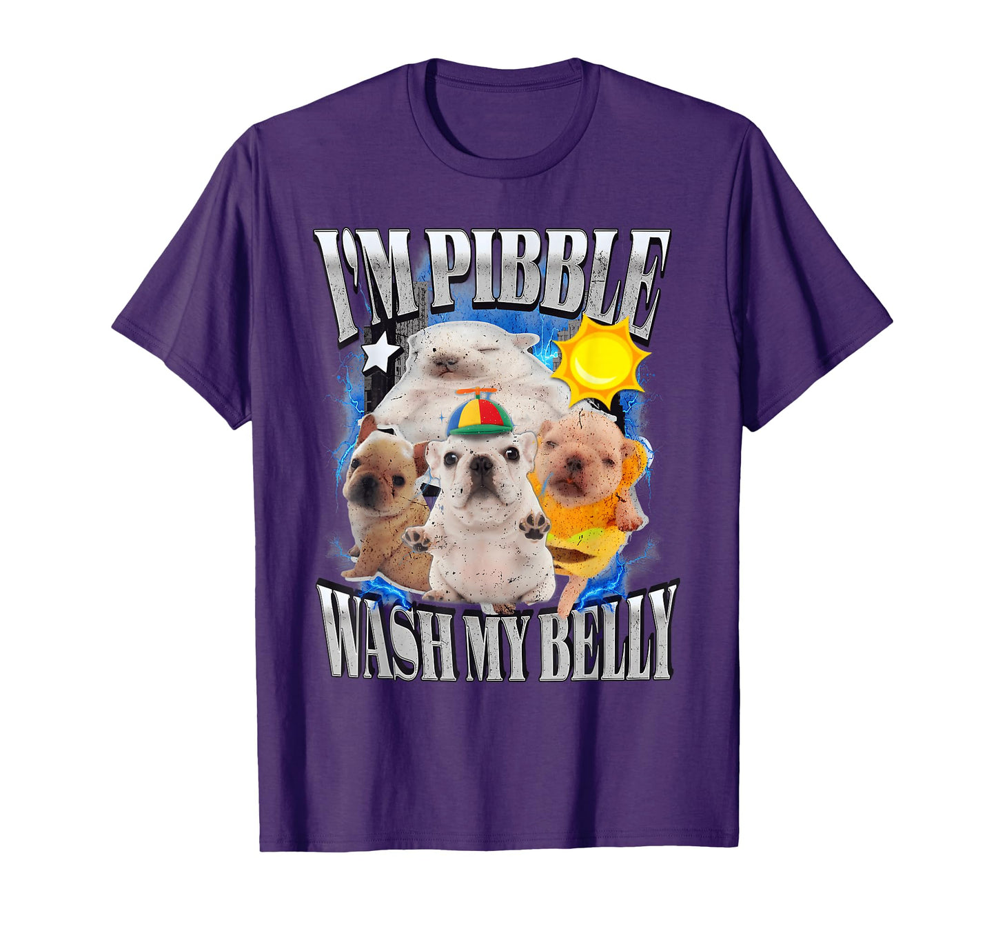 I Am Pibble Wash My Belly Pibble Meme Funny Dog Brainrot T-Shirt