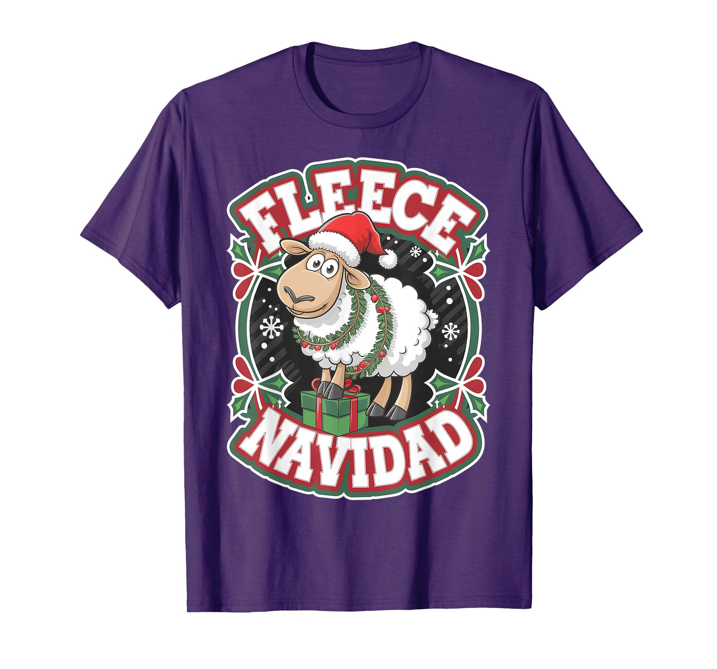 Funny Sheep Winter Christmas Fleece Navidad T-Shirt