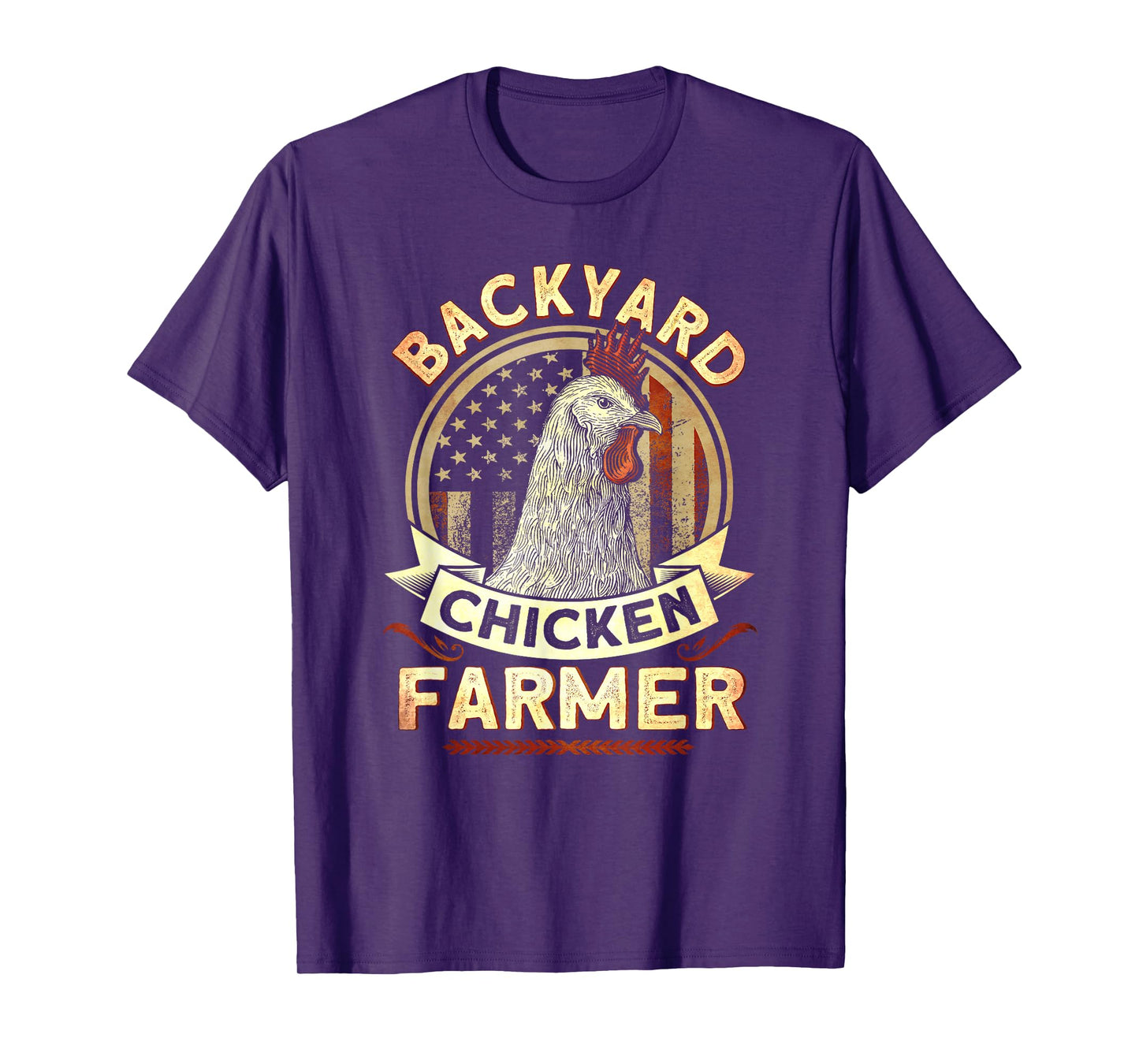 Backyard Chicken Farmer 4th of July USA Flag T-Shirt