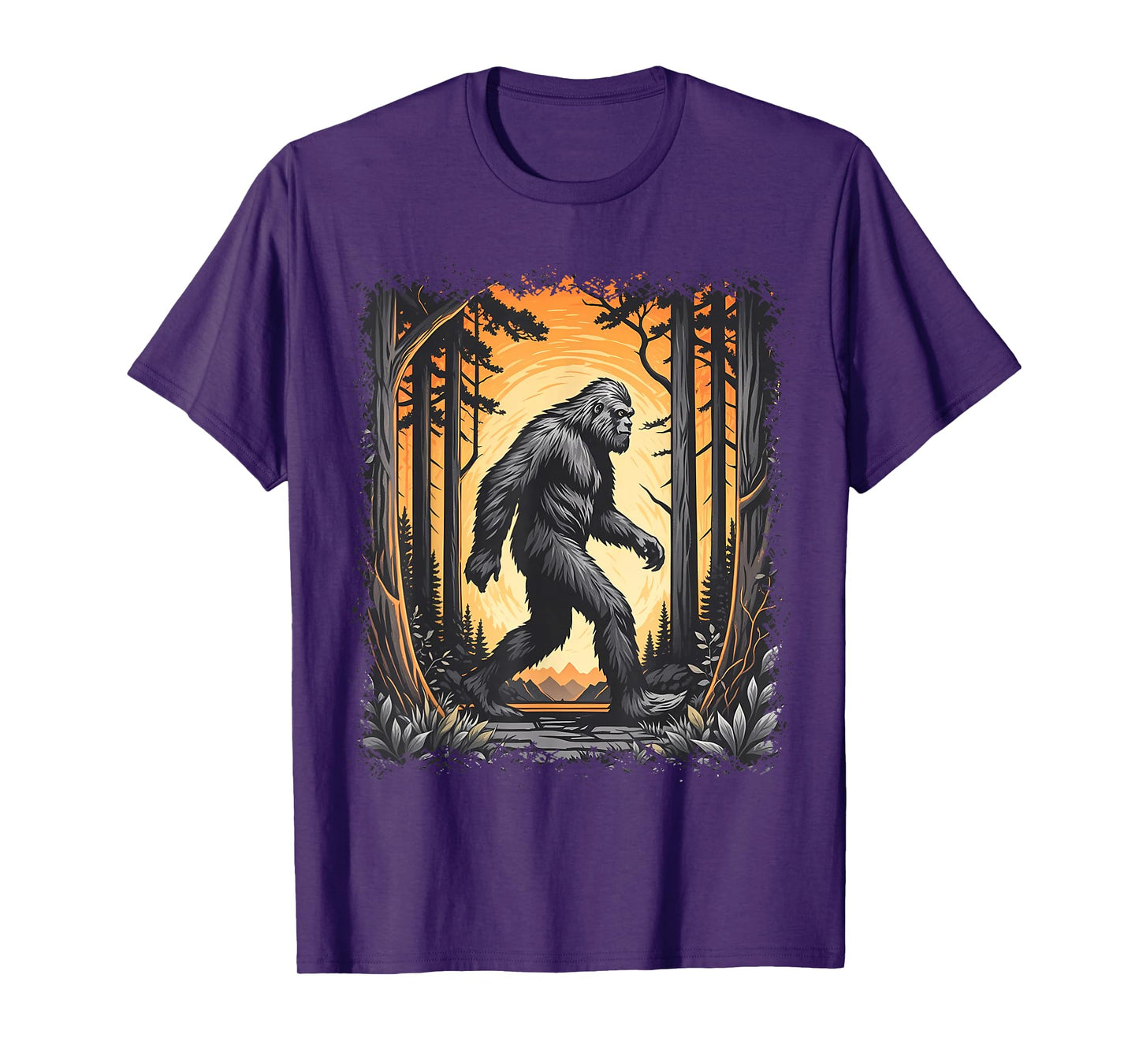 Sasquatch Bigfoot Forest Graphic For Men Women T-Shirt