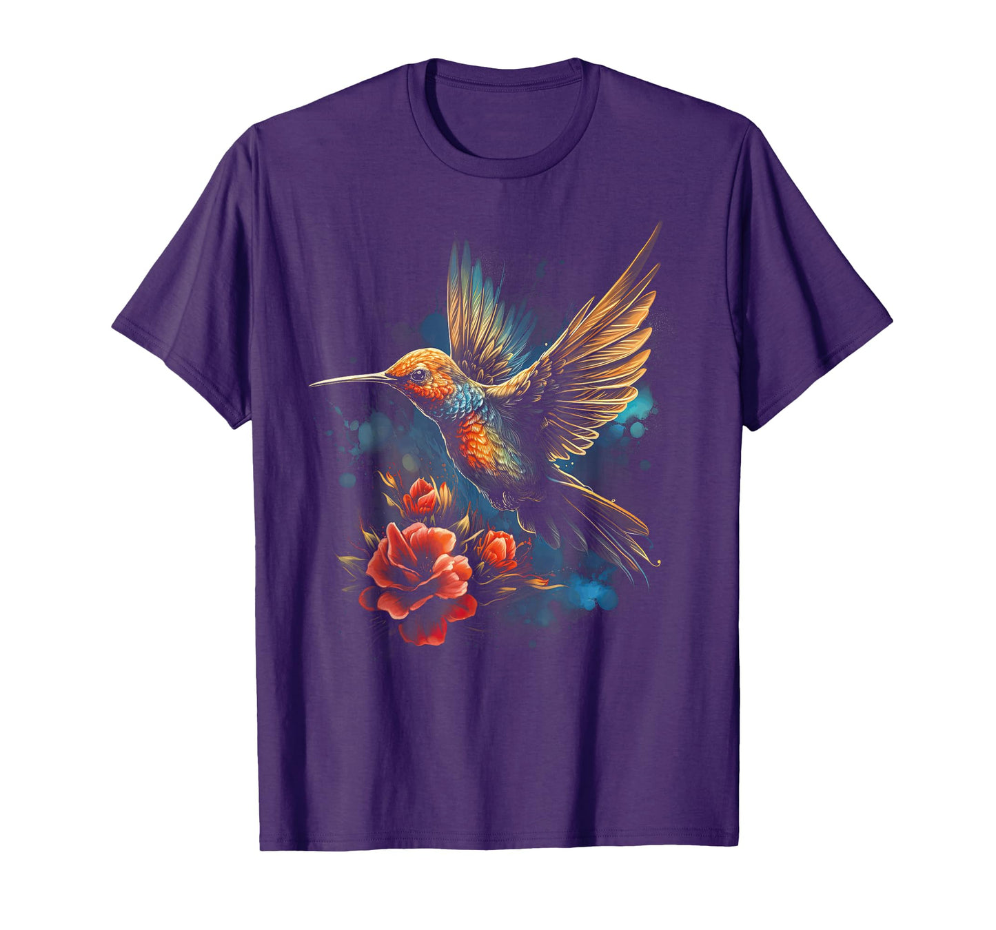 Hummingbird Flower Bird lover Animal T-Shirt