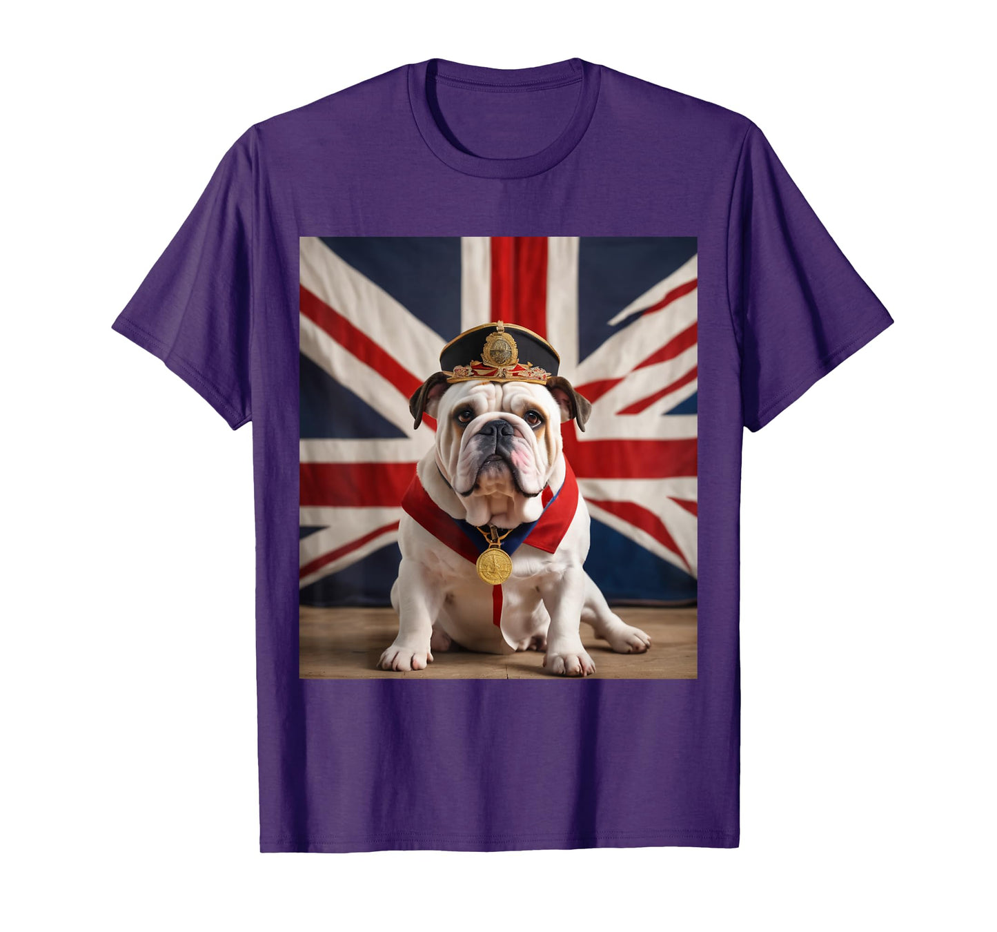 British Bulldog Patriotic Union Jack T-Shirt for Women Men