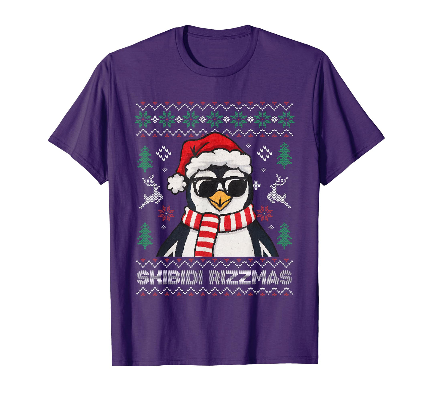 Skibidi Rizzmas Gen Alpha Slang Christmas Penguin Sweater T-Shirt