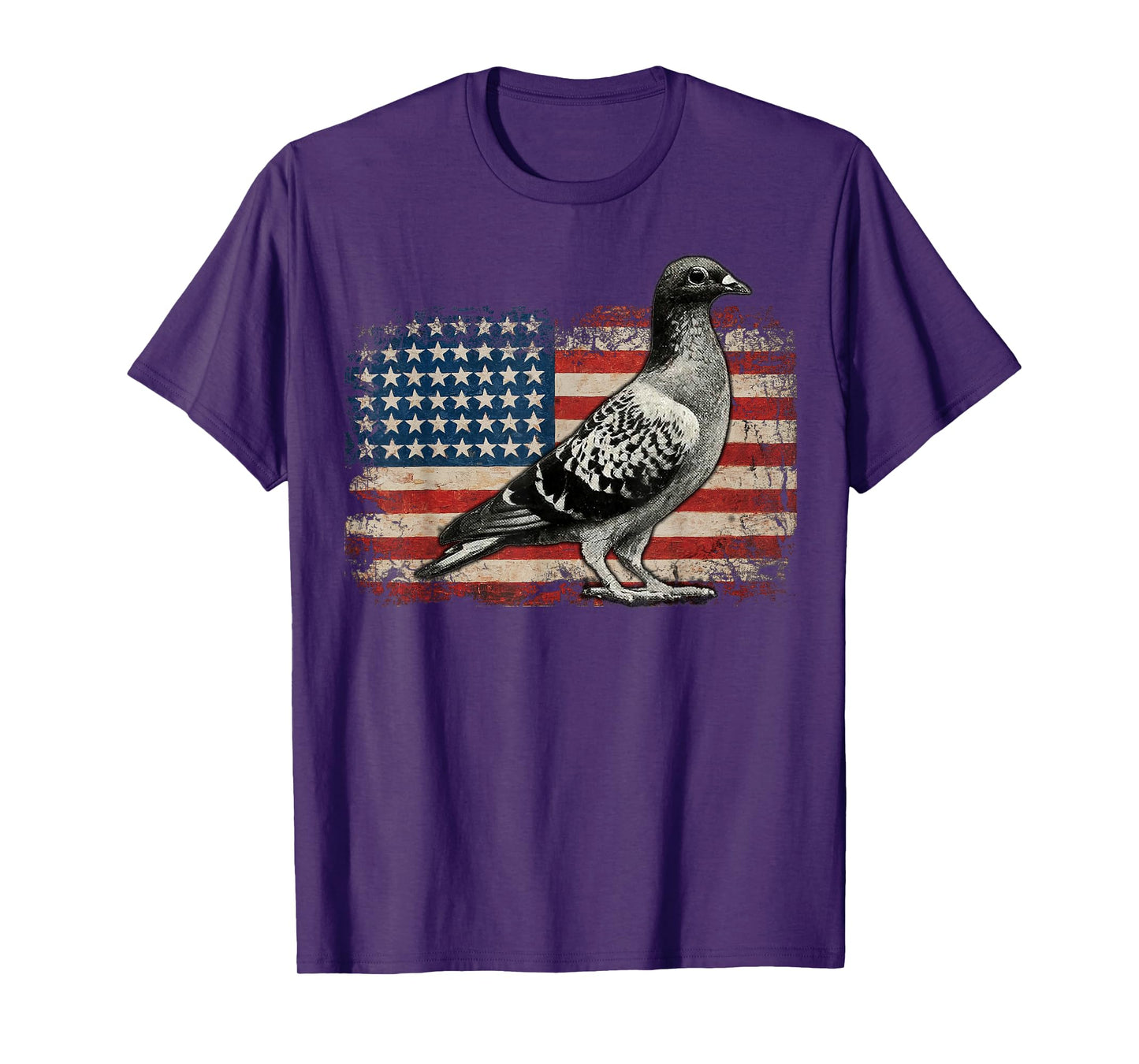 Pigeon Bird 4th of July USA Patriotic pigeon USA flag T-Shirt