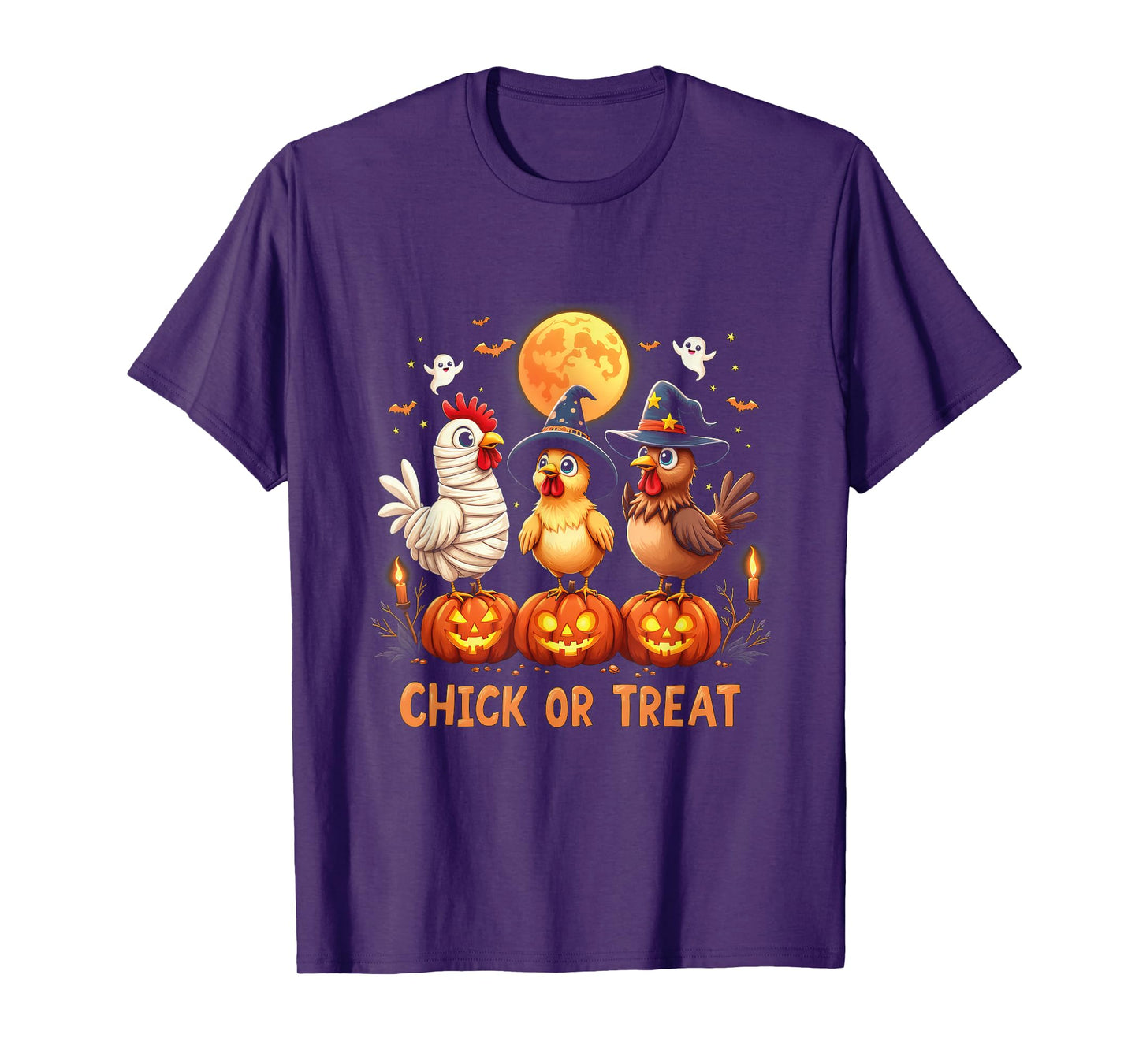 Halloween Chicken Chick Or Treat Funny Halloween Costume T-Shirt