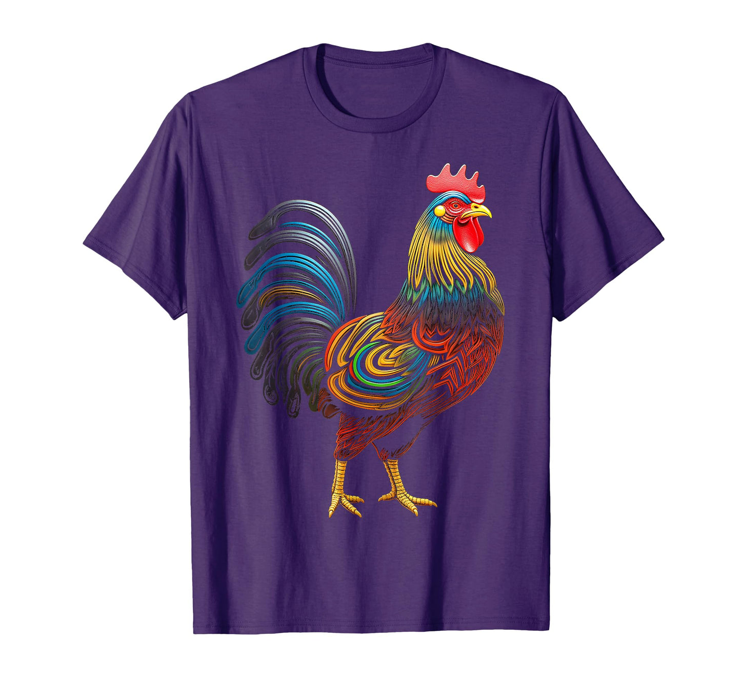 Chicken Abstract Colorful Art Animal Graphic Chicken T-Shirt