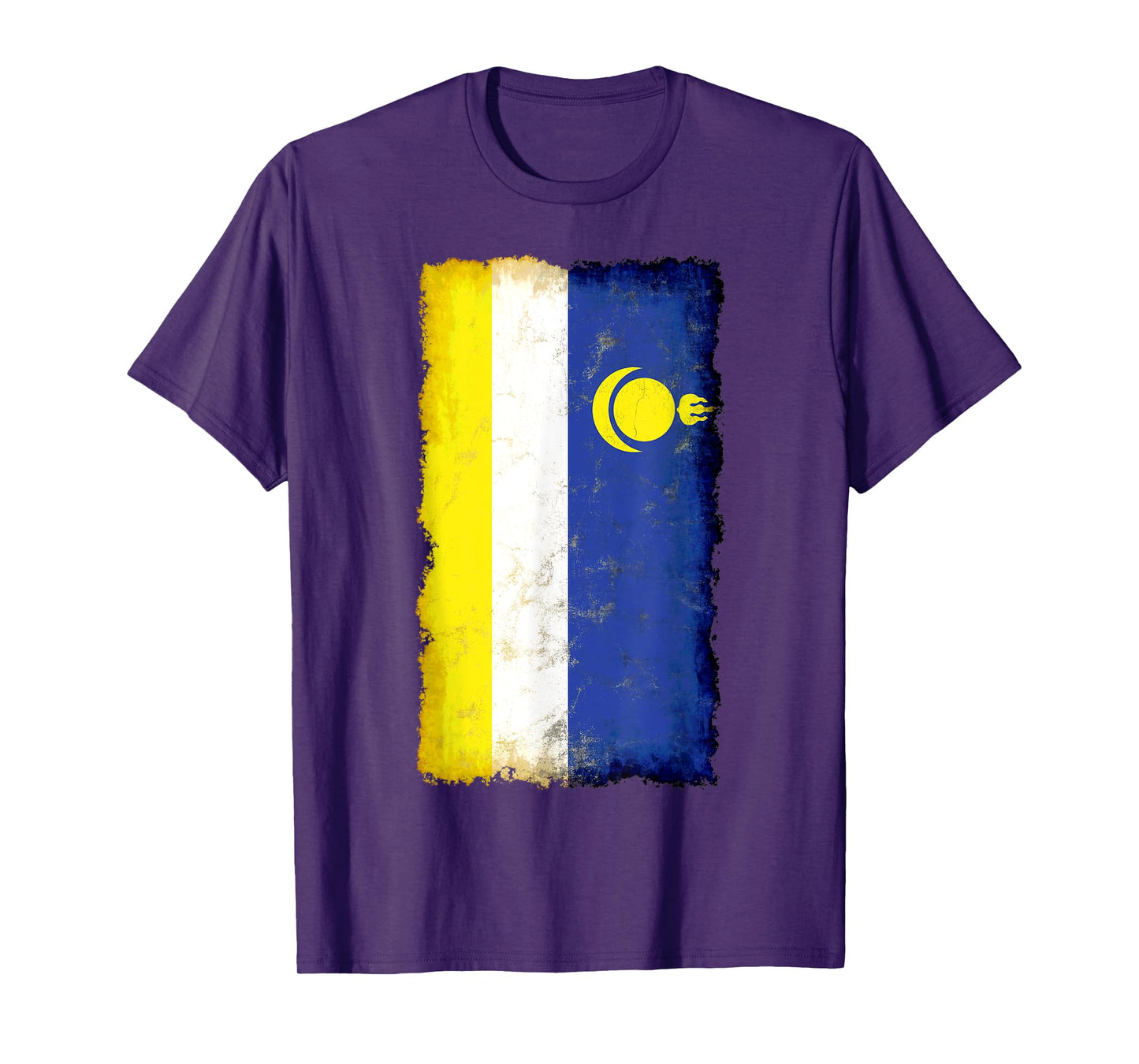 Distressed Buryatia Flag, National Pride Grunge Style T-Shirt