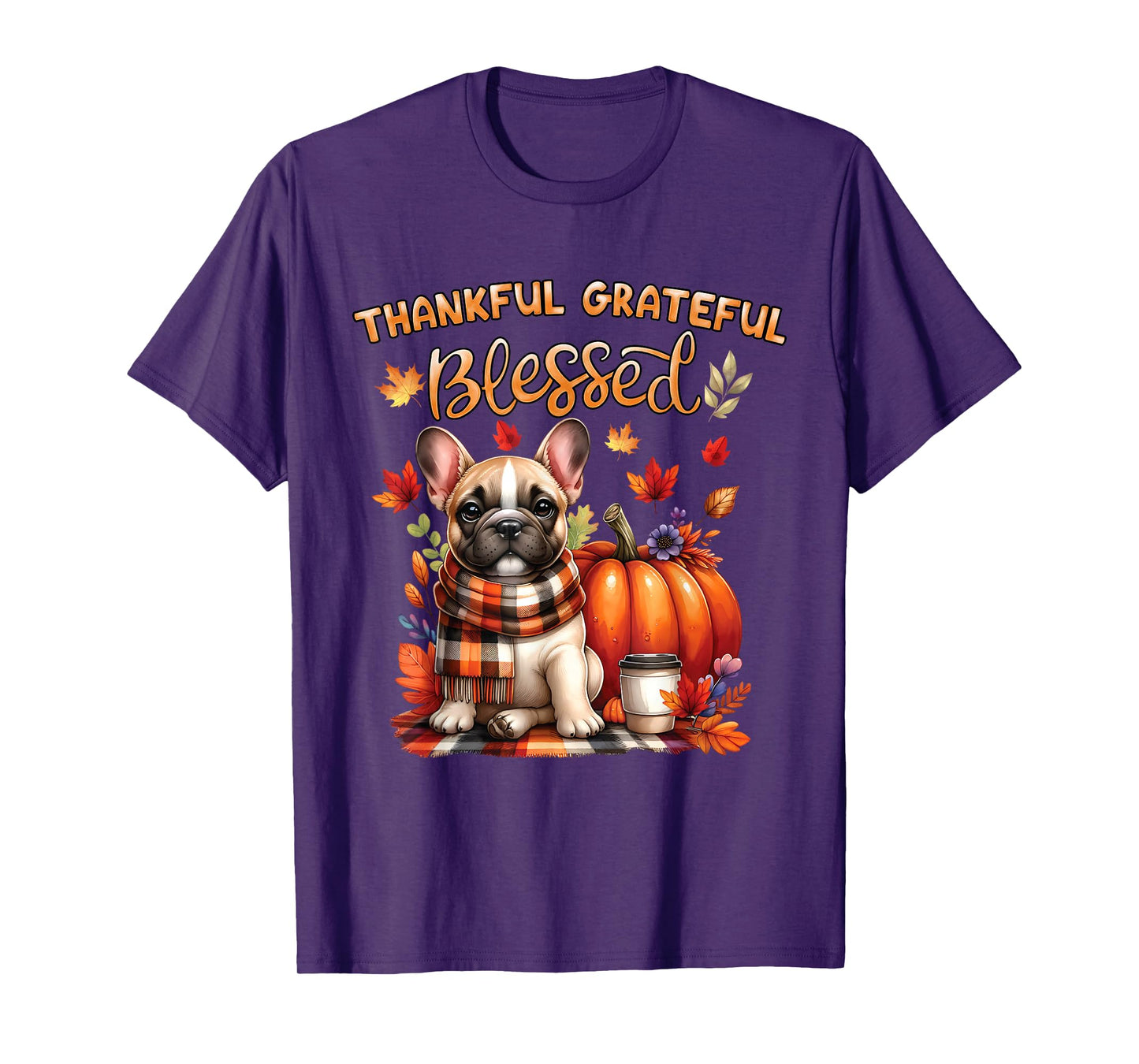 French Bulldog Lovers Pumpkin spice Happy Fall Y'all Autumn T-Shirt