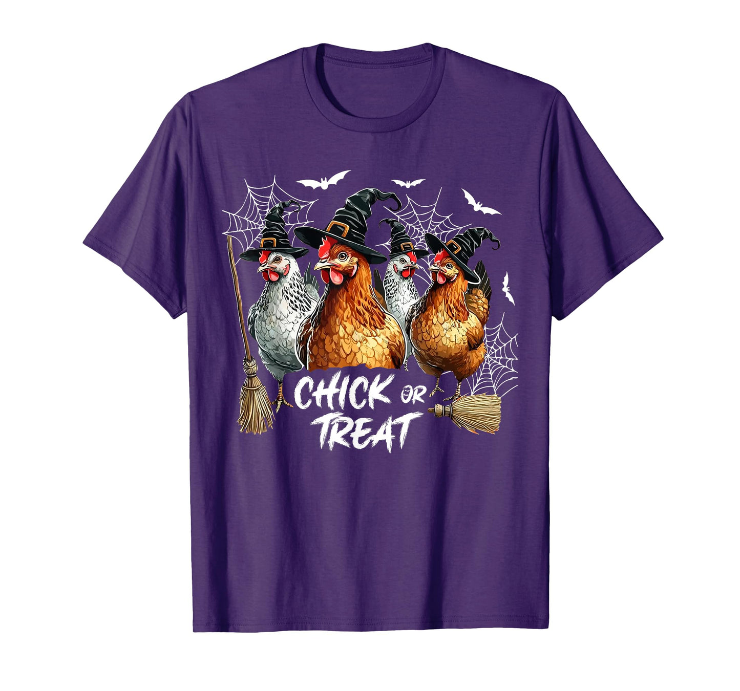 Horror Chickens Ghost Witchy Chick Or Treat Halloween T-Shirt