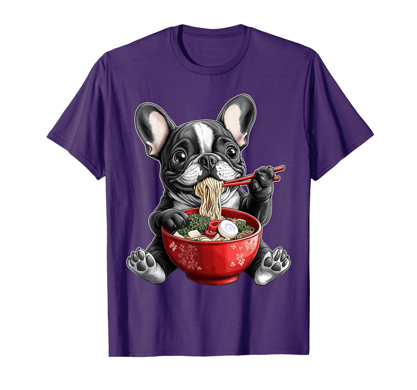 French Bulldog Frenchie Dog Ramen Japanese Noodles T-Shirt