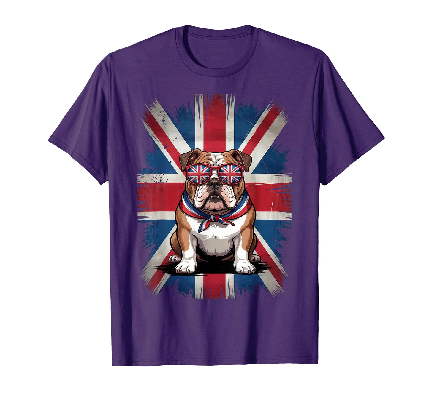English Bulldog UK Flag Union Jack Women Men UK British Flag T-Shirt