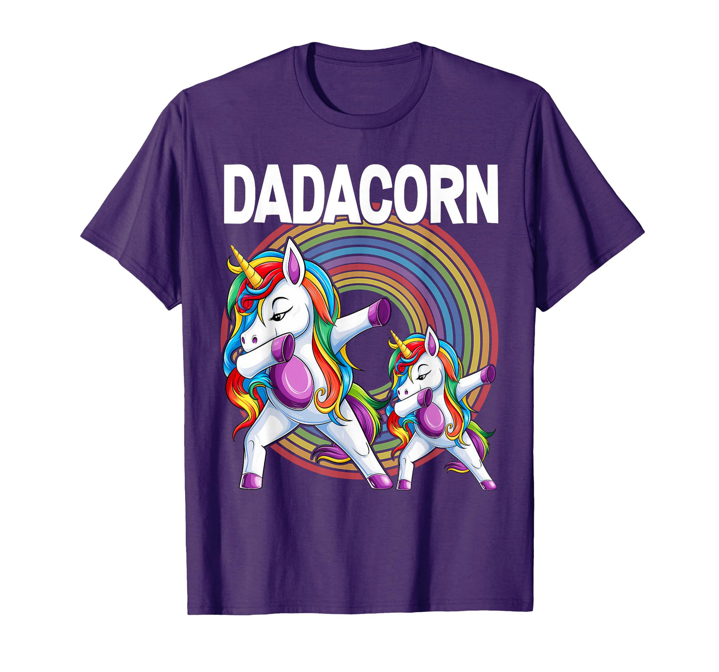 Dadacorn Unicorn Dad and Baby - Best Father T-Shirt