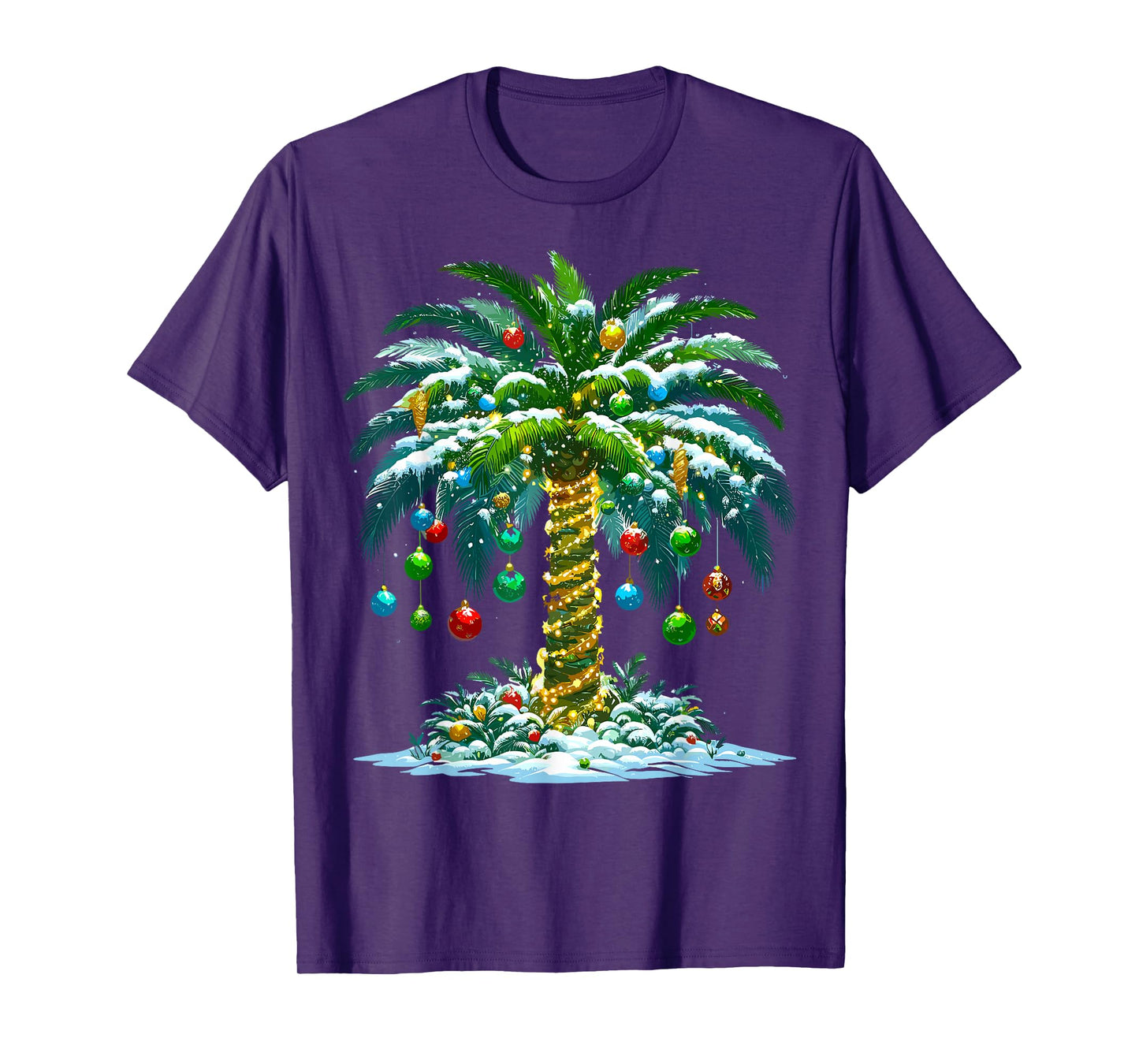 Christmas Palm Tree Hawaiian Tropical Xmas T-Shirt