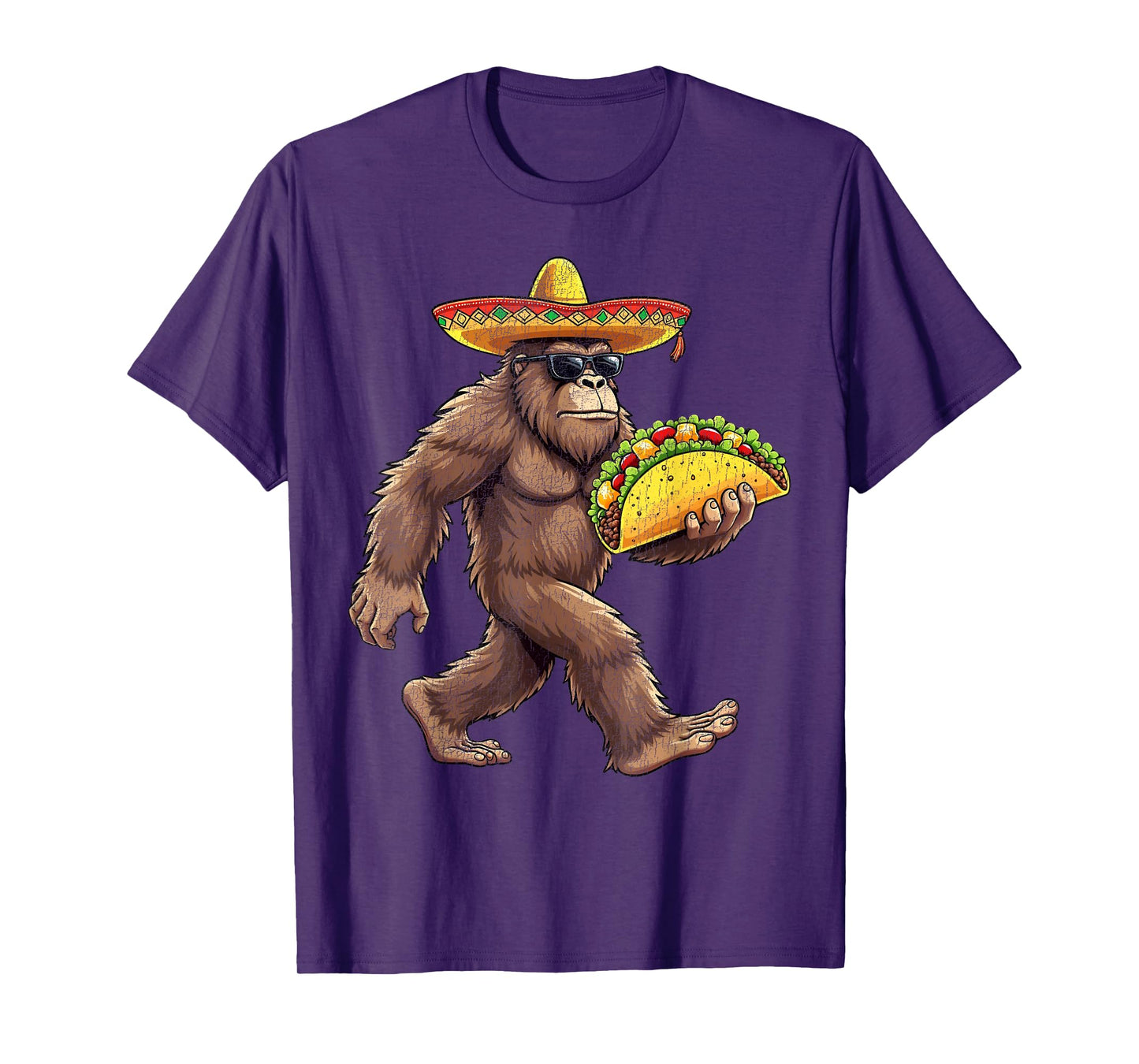 Bigfoot Carrying Taco Cinco de Mayo Sasquatch Boys Men T-Shirt