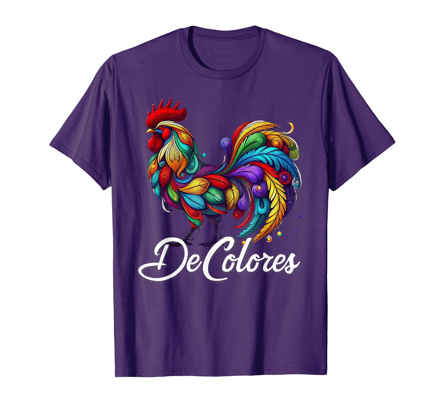 DeColores Cursillo Rainbow Rooster Catholic T-Shirt