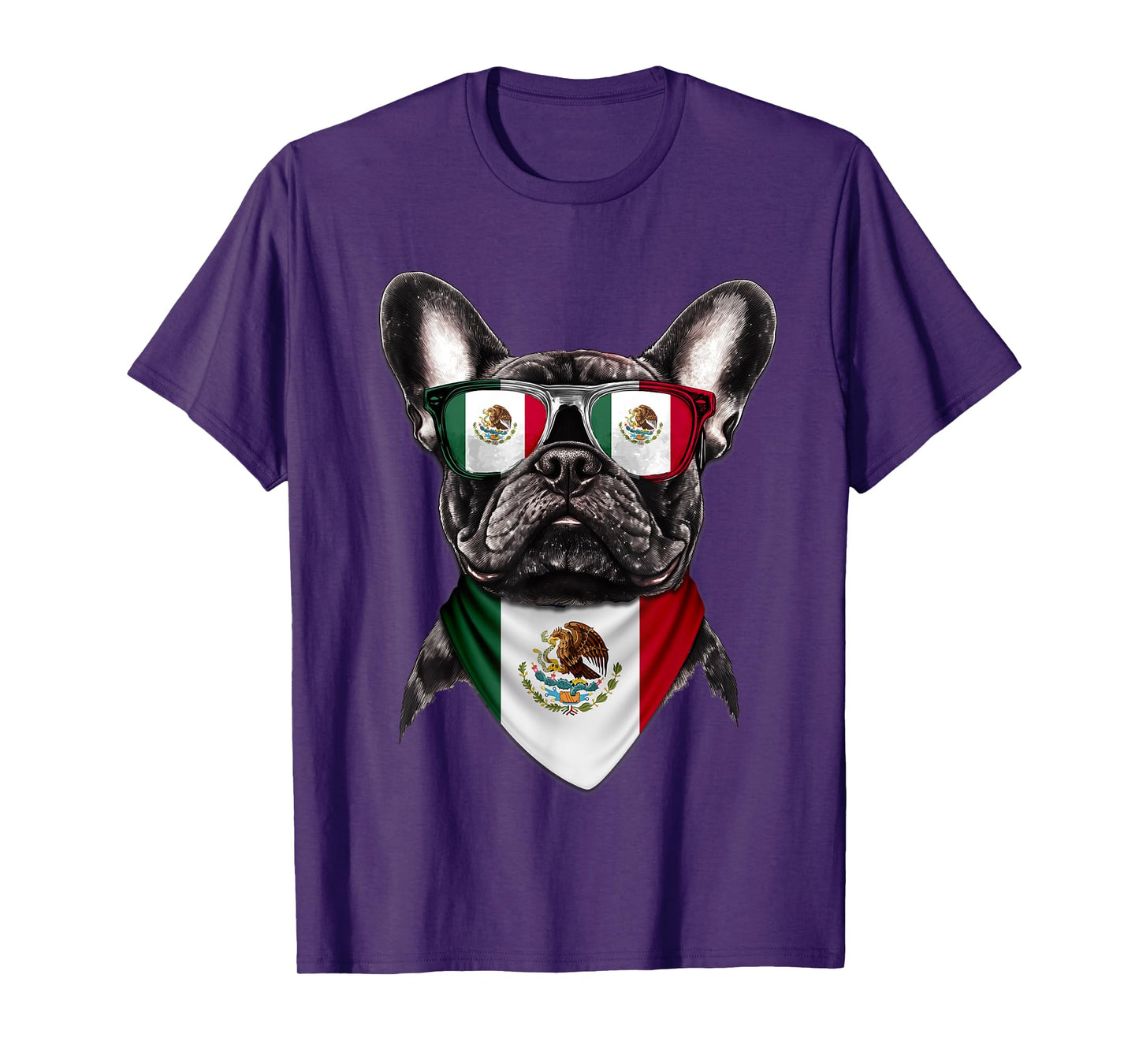 Mexican Flag American French Bulldog Heritage Mexico T-Shirt