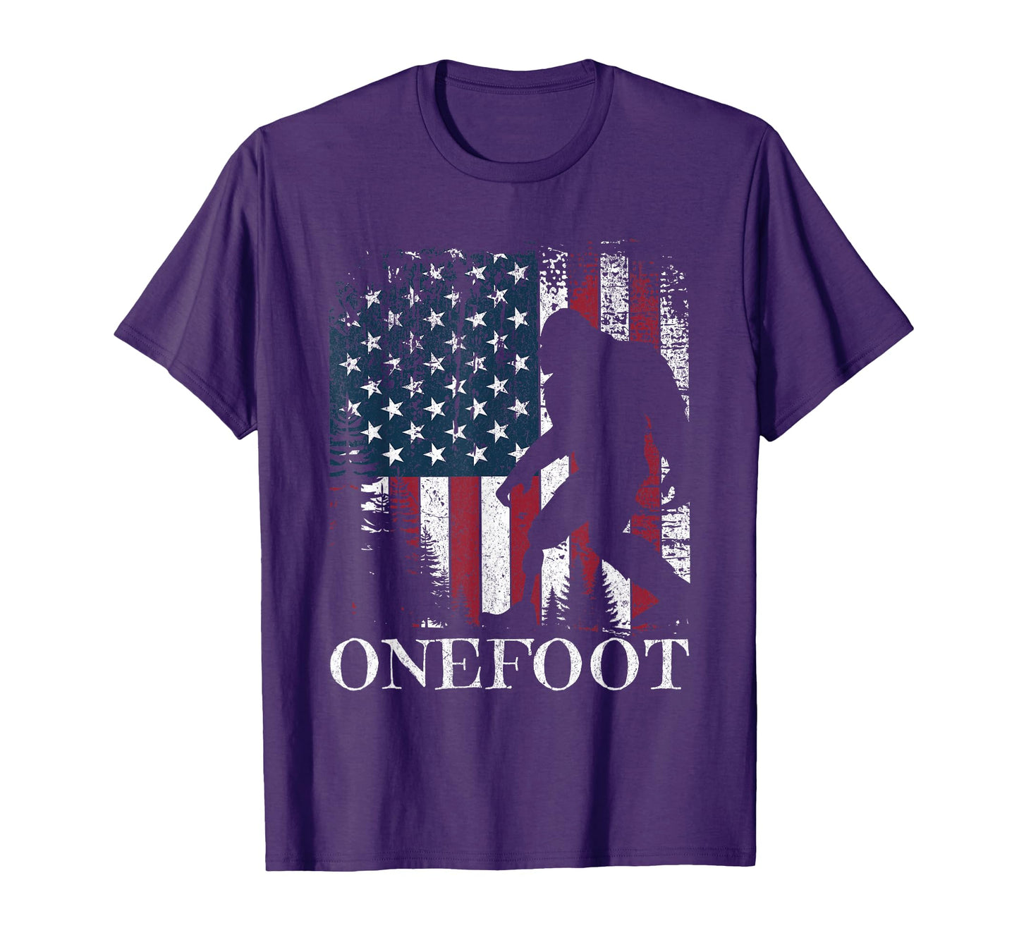 Onefoot Leg Amputee Recovery Bigfoot Funny Vintage Sasquatch T-Shirt