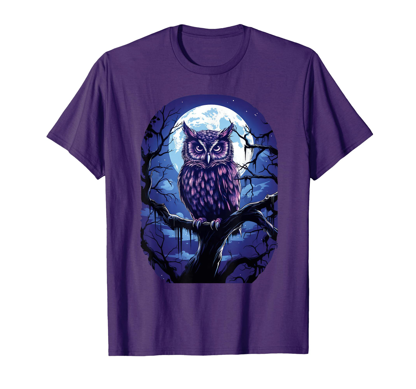 Owl Moon Graphic Women Men Girls Boys T-Shirt