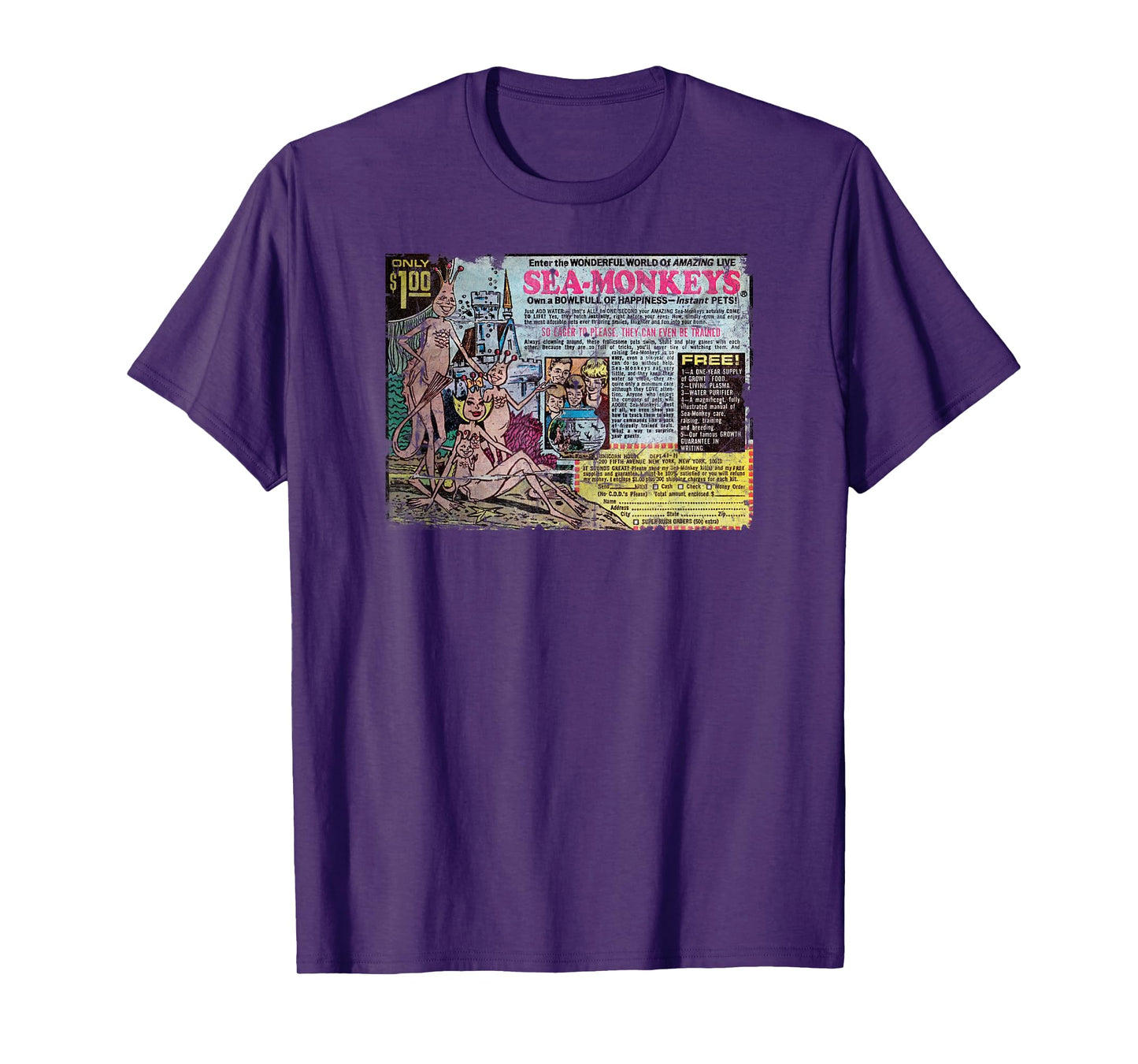 Retro Sea Monkeys Comic Book Ad Graphic T-Shirt T-Shirt